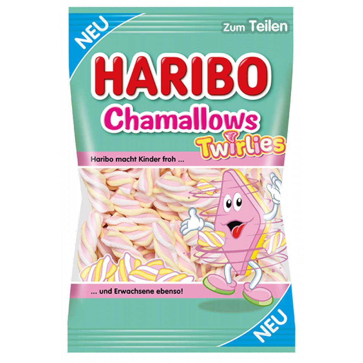HARIBO Süßigkeit, Haribo Chamallows Twirlies Schaumzuckerstücke Vanillegeschmack 200g