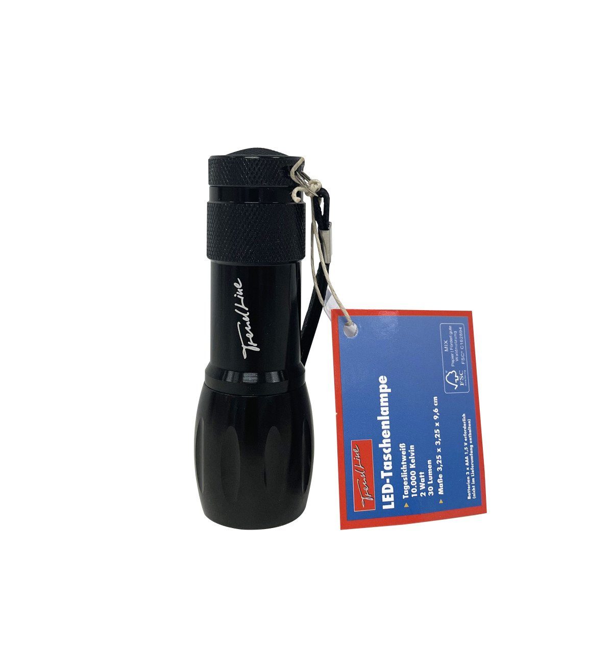 Trend Line LED Taschenlampe Trendline schwarze Taschenlampe mit 9 LED