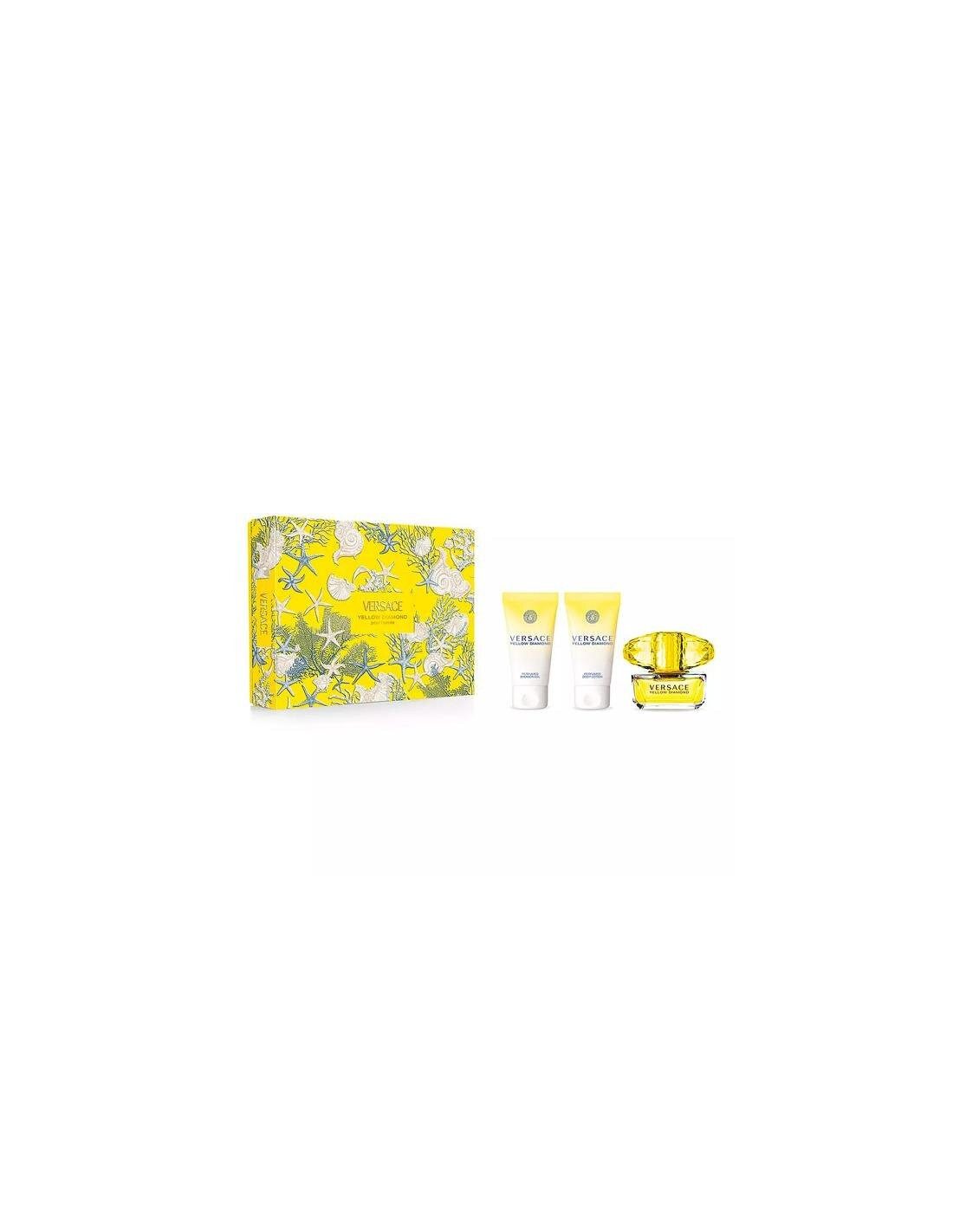 Versace Duft-Set Yellow Diamond für Damen EDT 50 ml+DUSCHGEL 50 ml+KÖRPE