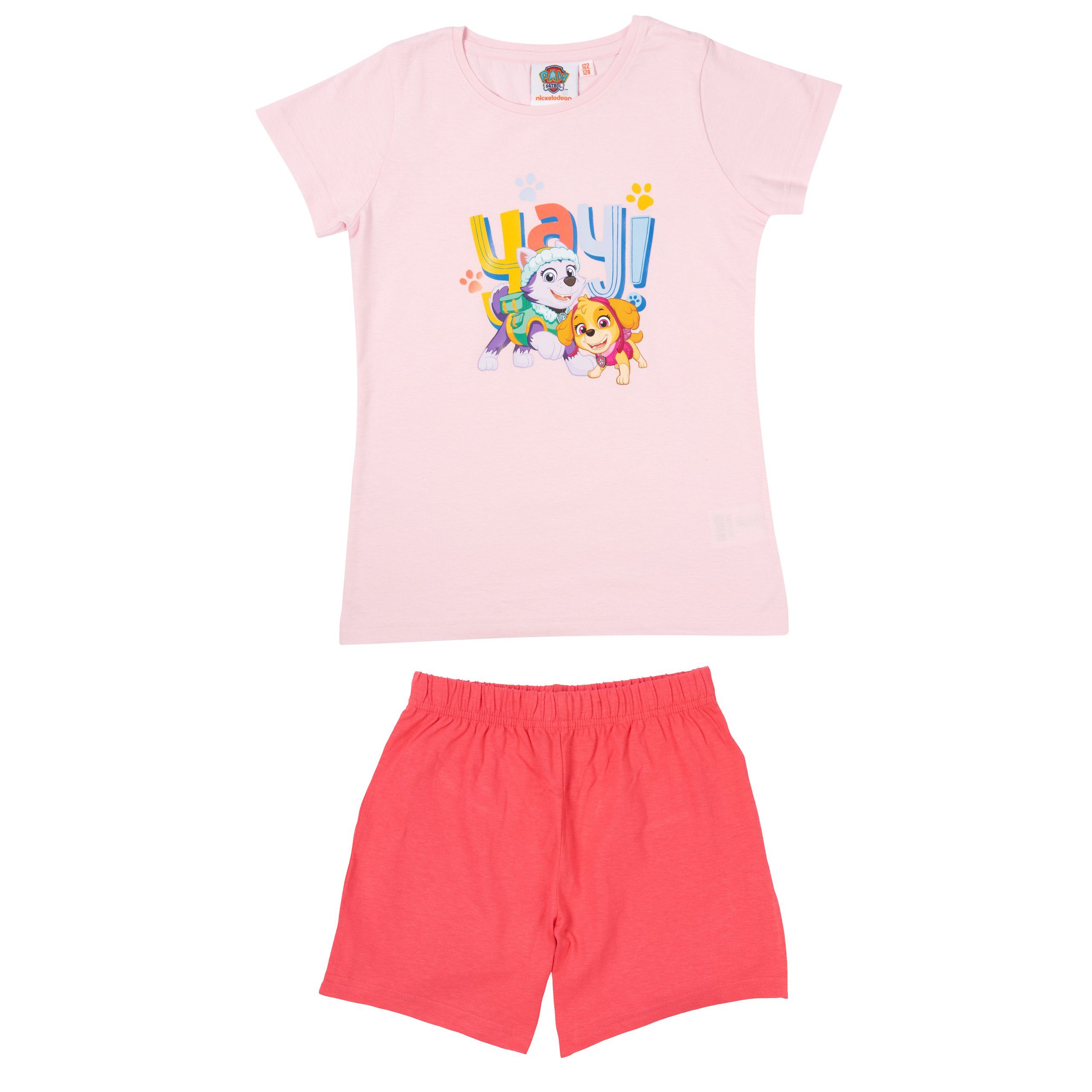 United Labels® Schlafanzug Paw Patrol Schlafanzug für Mädchen - Skye & Everest Rosa/Pink