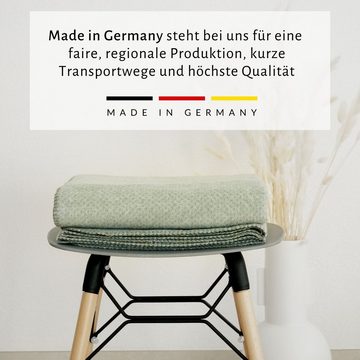 Wolldecke EMMA Premium Kuscheldecke aus 100% weicher Bio-Baumwolle, Decke, RIEMA Germany, weiche Kuscheldecke 150x200cm Made in Germany, nachhaltig, OEKOTEX