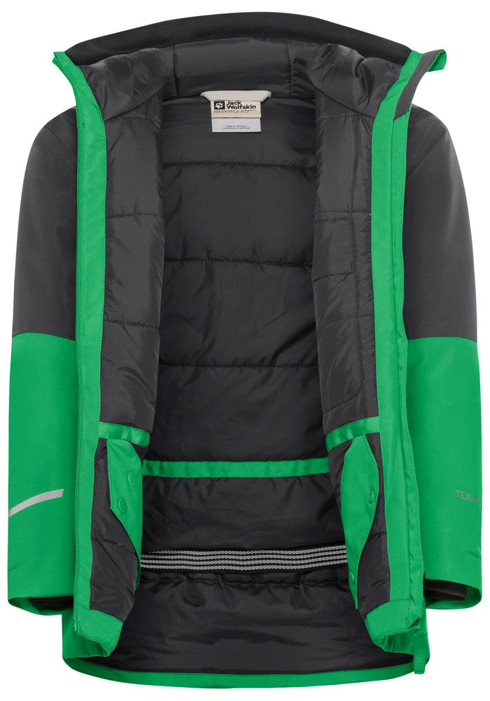 Jack Wolfskin Funktionsjacke TERRAVIEW 2L JKT M fest verbundene Kapuze, 2 Eingrifftaschen, 1 Innentasche