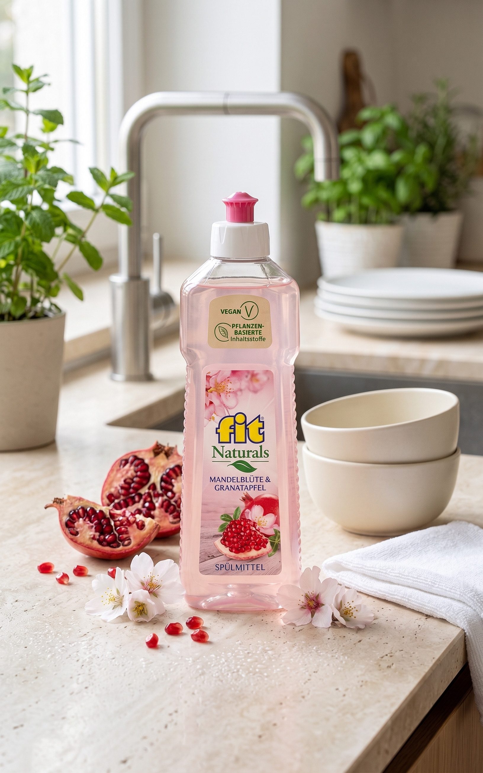 FIT fit Naturals Mandelblüte & Granatapfel Geschirrspülmittel Geschirrspülmittel