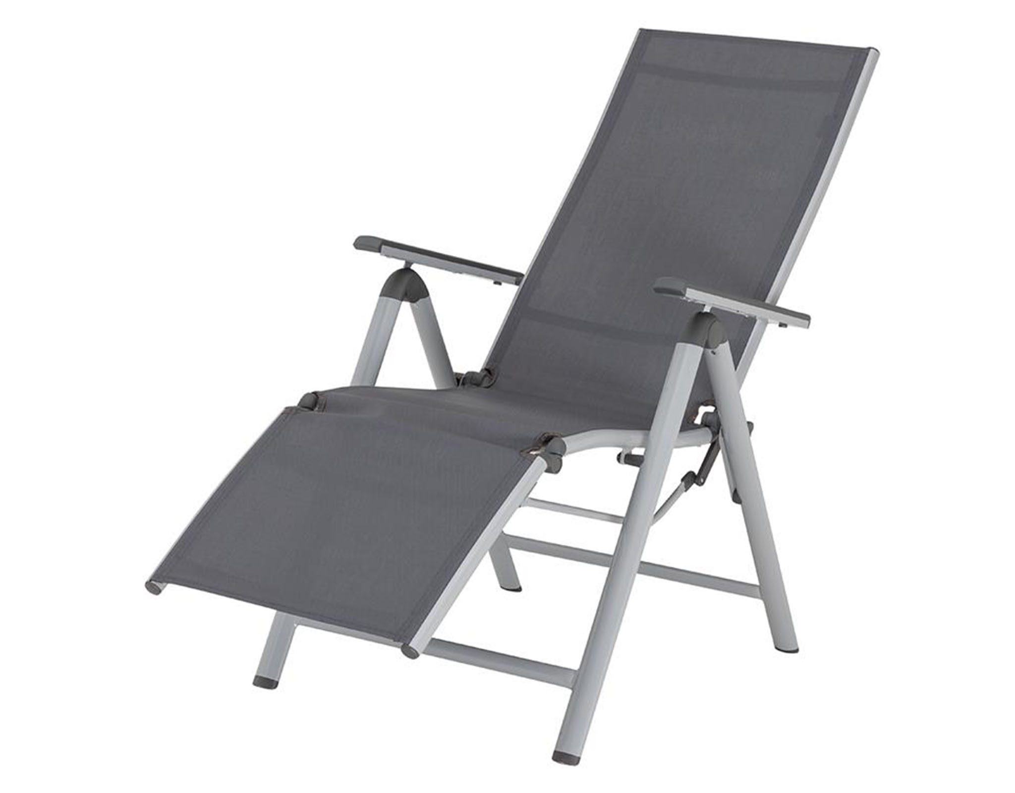 Florabest Gartenstuhl FLORABEST Relaxsessel Alu Grau 7-fach verstellbar Gar günstig online kaufen