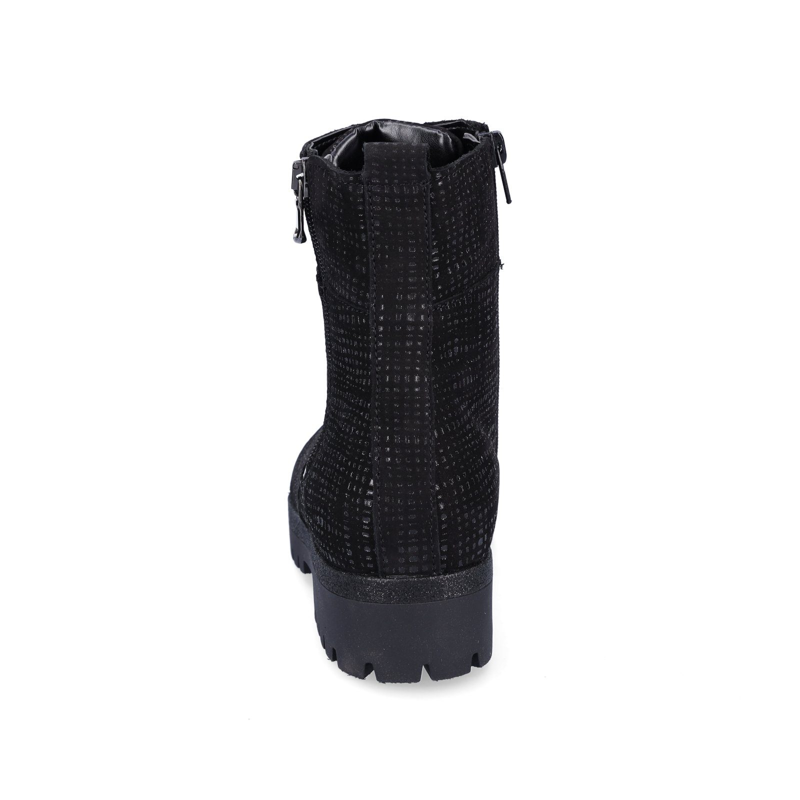 Waldläufer Waldläufer Damen Schnürstiefelette schwarz metallic Stiefelette