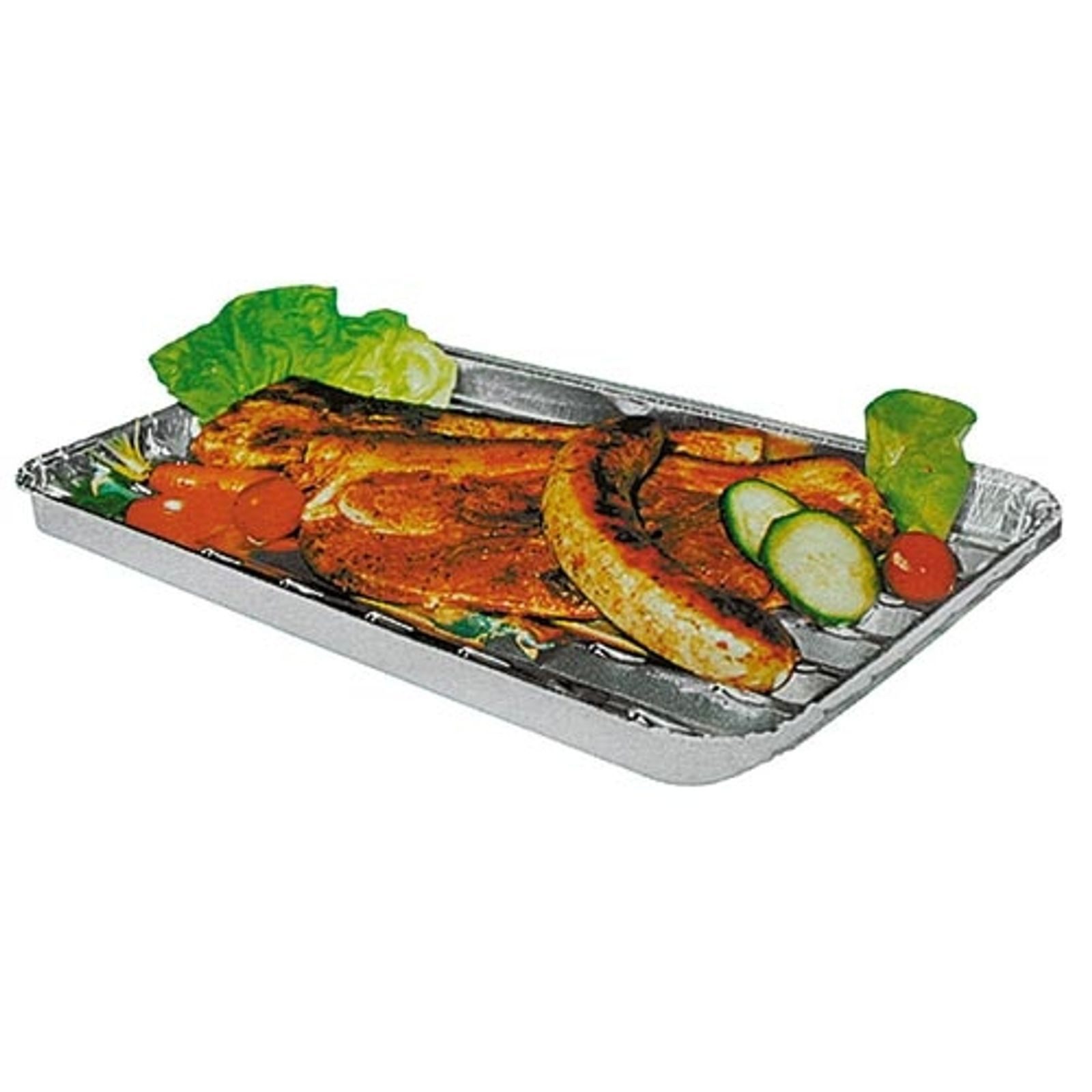 BURI Grillpfanne Alu-Grillpfannen 5er-Set Grillschale Grillrost Grillpfanne Grillkorb, Aluminium
