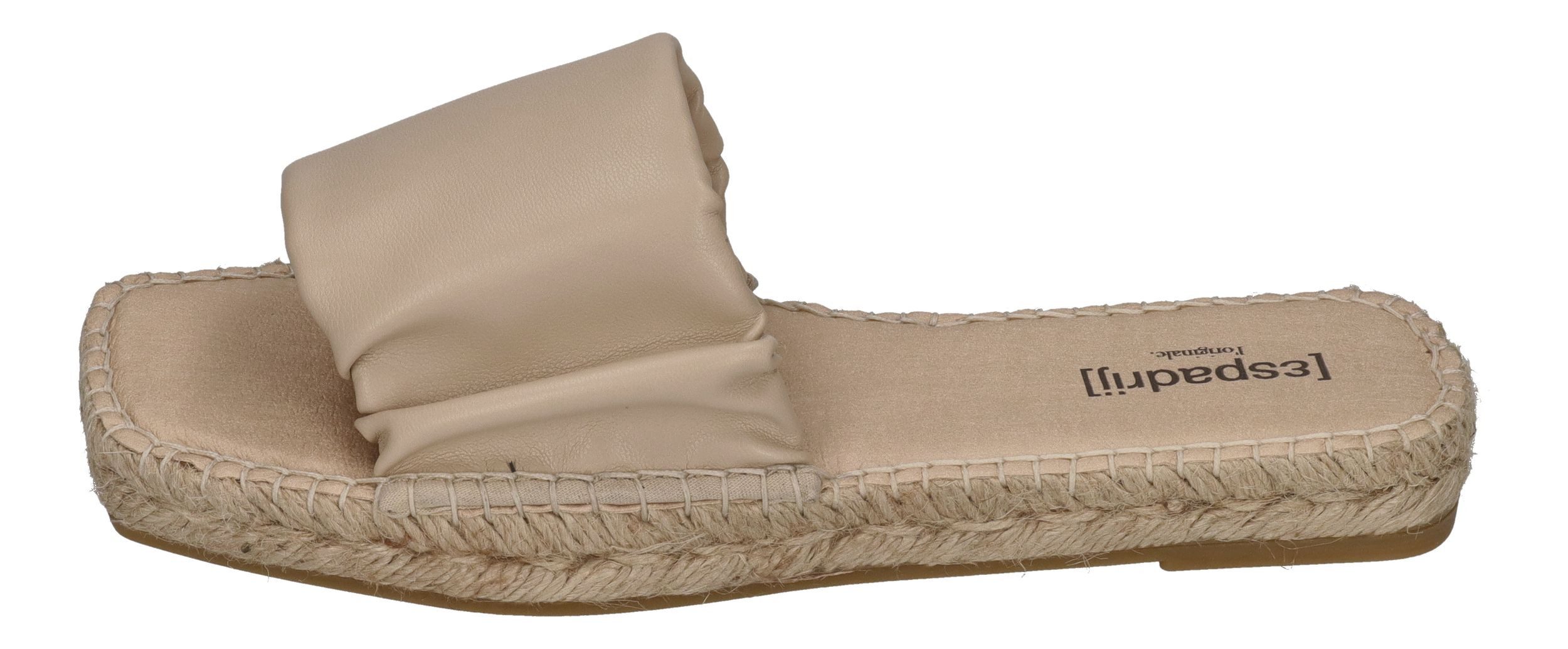 espadrij l´originale CARRE RUFFLE Pantolette Beige