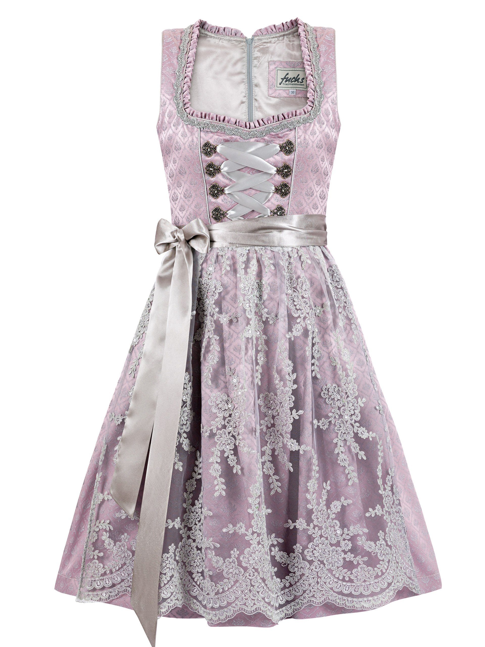 Trachten24.de Dirndl Midi Dirndl Lina rosa günstig online kaufen