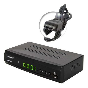 PremiumX HD 521 FTA Digital SAT Receiver DVB-S2 HDMI SCART USB 12V FullHD SAT-Receiver