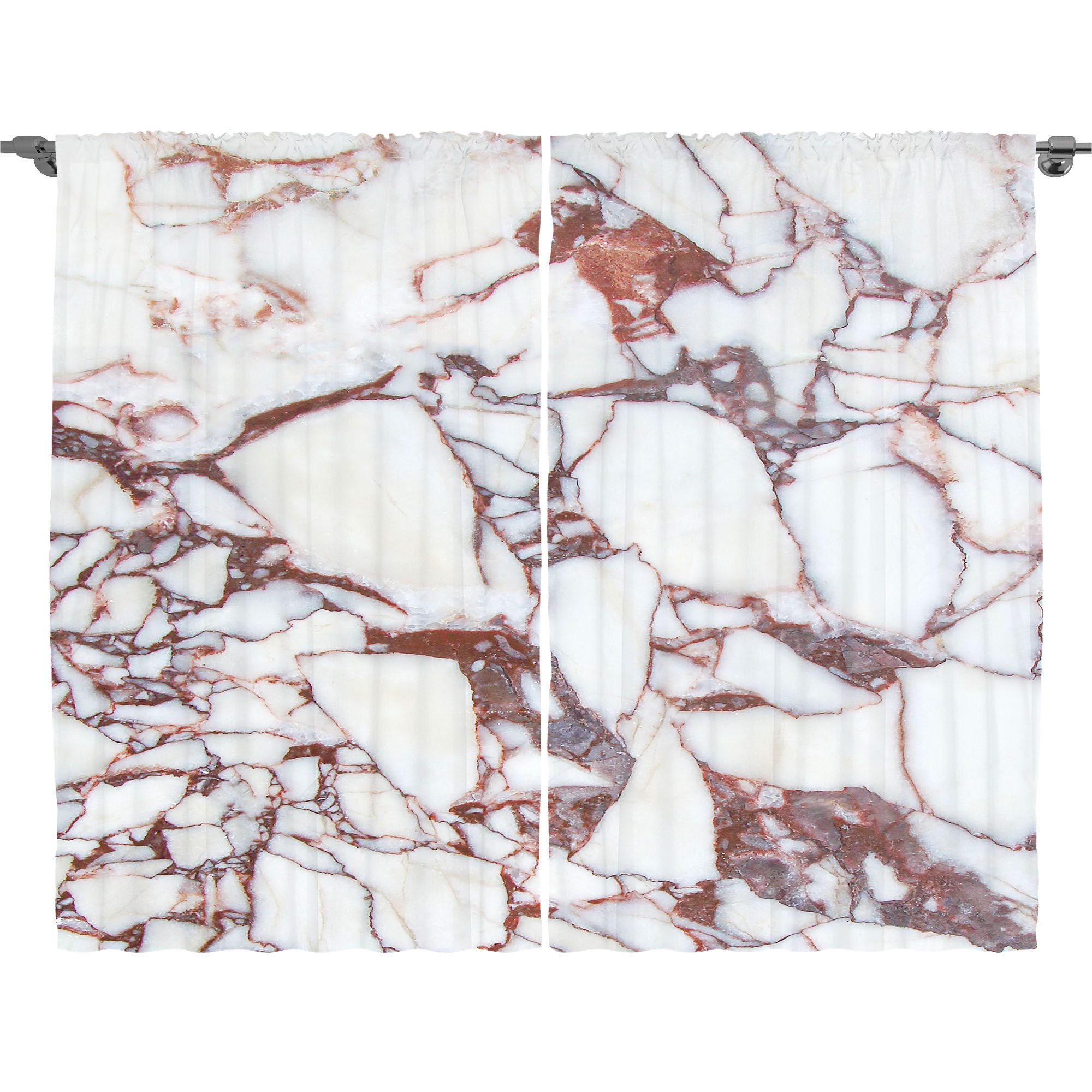 Gardine Schlafzimmer Kräuselband Vorhang mit Schlaufen und Haken