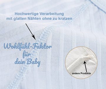 Angel's Baby Langarmwickelbody 2-er Set Baby Wickelbody Einteiler aus leichter Baumwolle unisex (Set, 2-er Pack)
