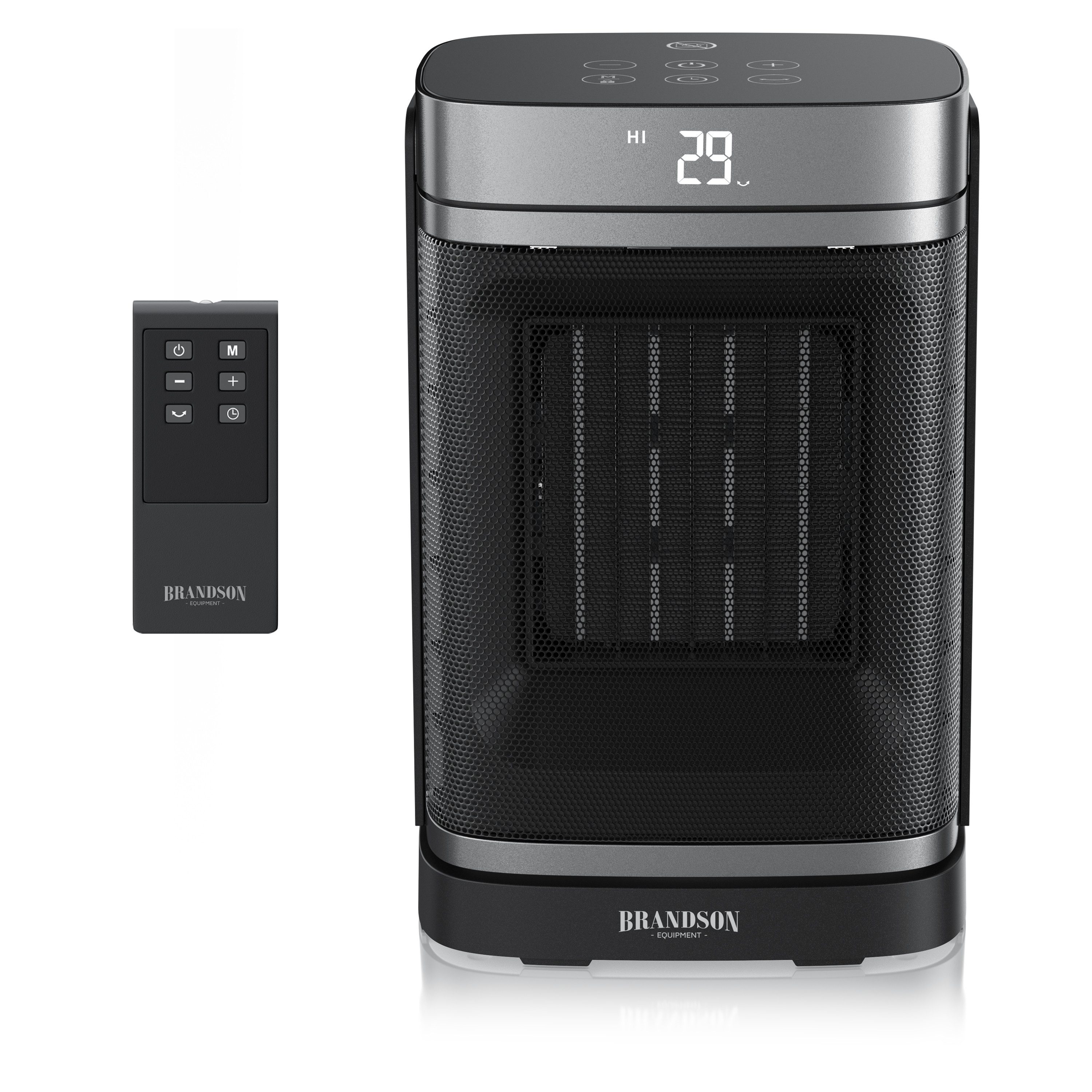 Brandson Heizlüfter Keramik-Heizlüfter 1500 W mit Fernbedienung, Timer, Oszillation, leise, 1500 W, energiesparend, Preisträger 2025, Thermostat, Überhitzungsschutz