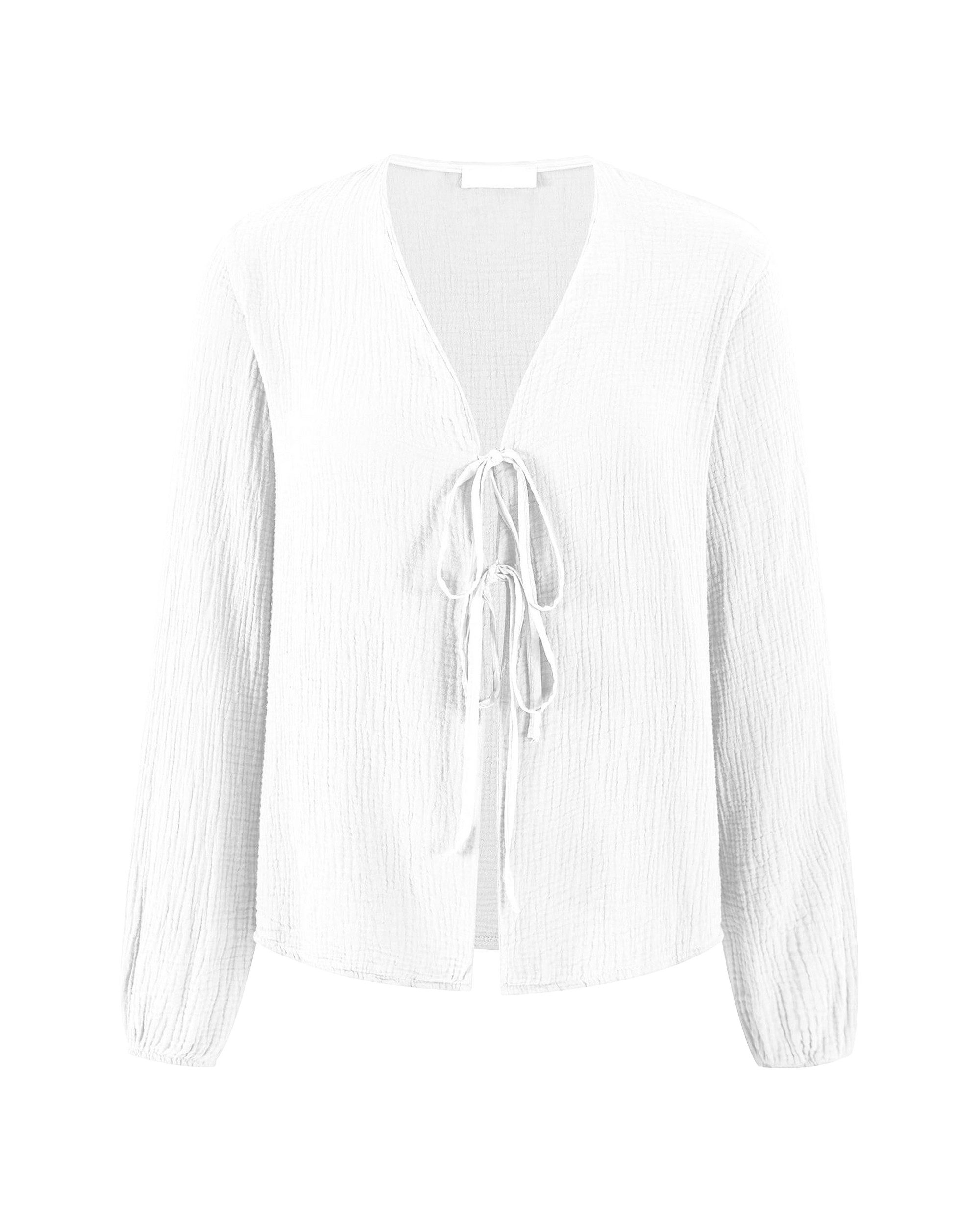 SASSYCLASSY Blusenjacke Oversized Musselin Blusenjacke mit günstig online kaufen