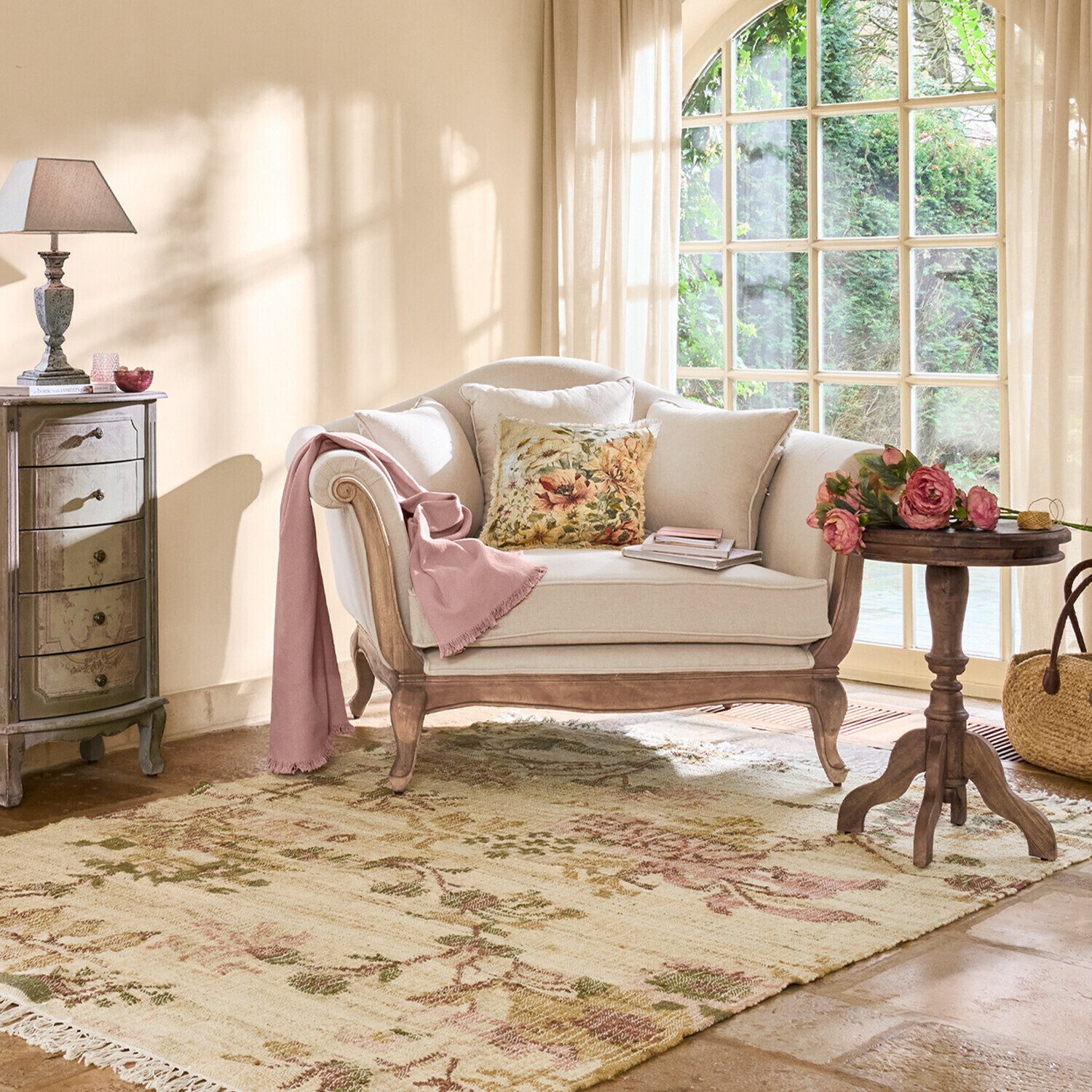 Mirabeau Tagesdecke Plaid Herepian rosa