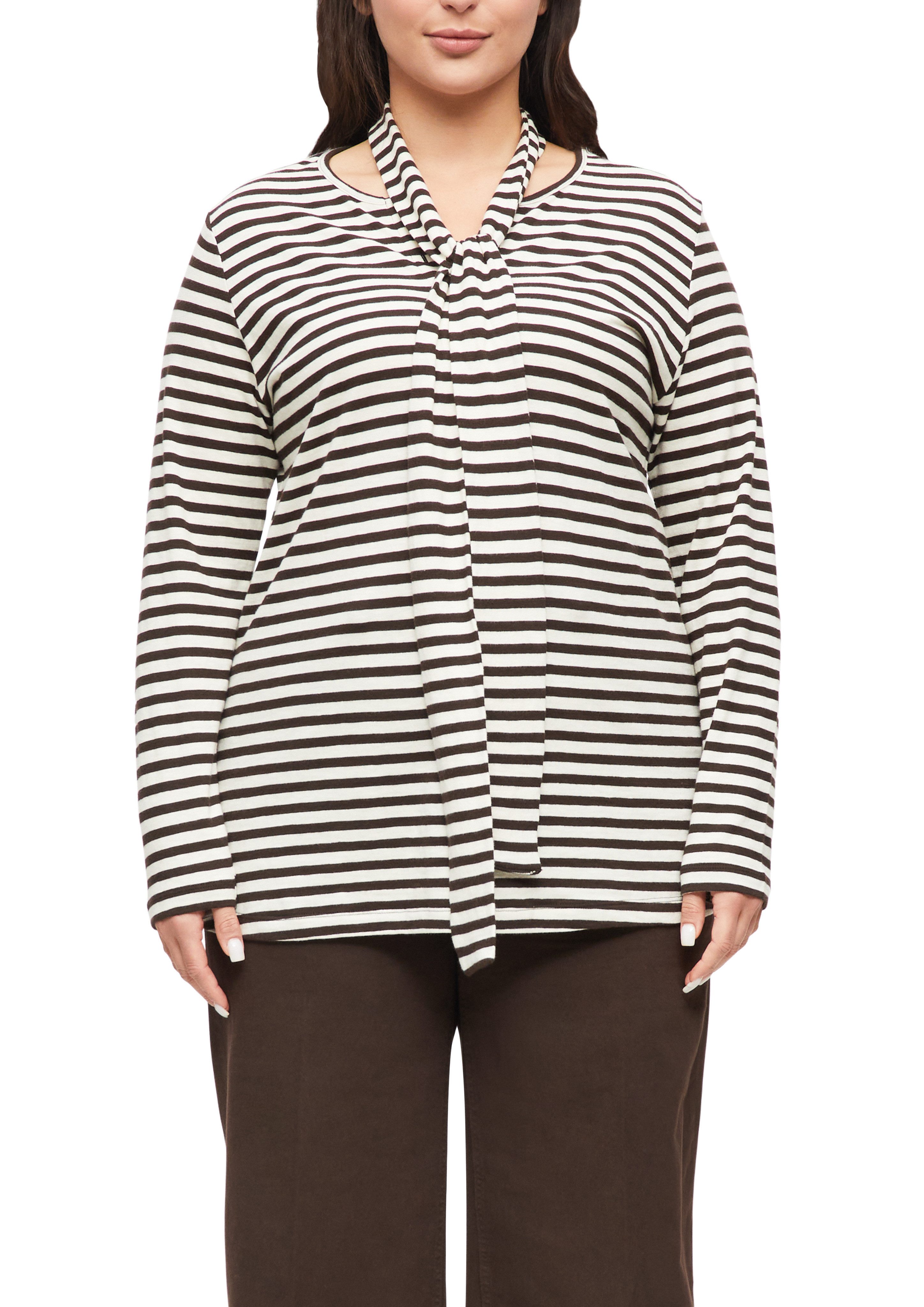 s.Oliver CURVE Longshirt Langarm / Streifen-Muster / Große Größen