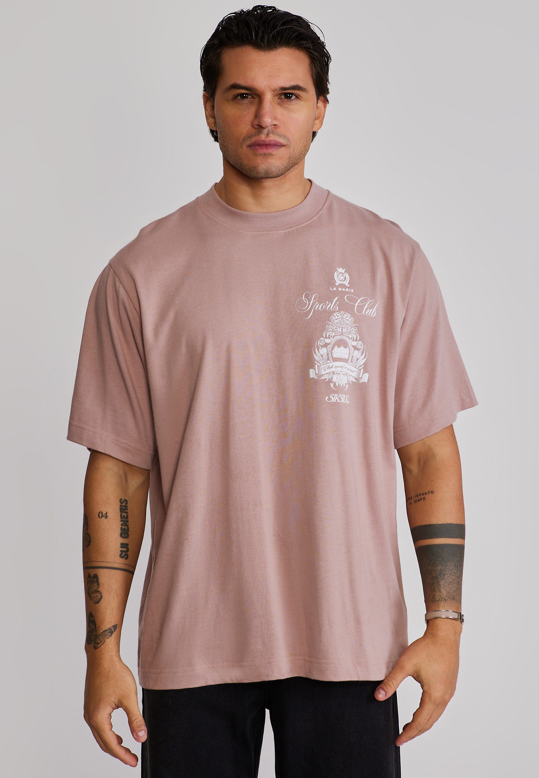 Siksilk T-Shirt SikSilk Herren Pink Graphic T-Shirt
