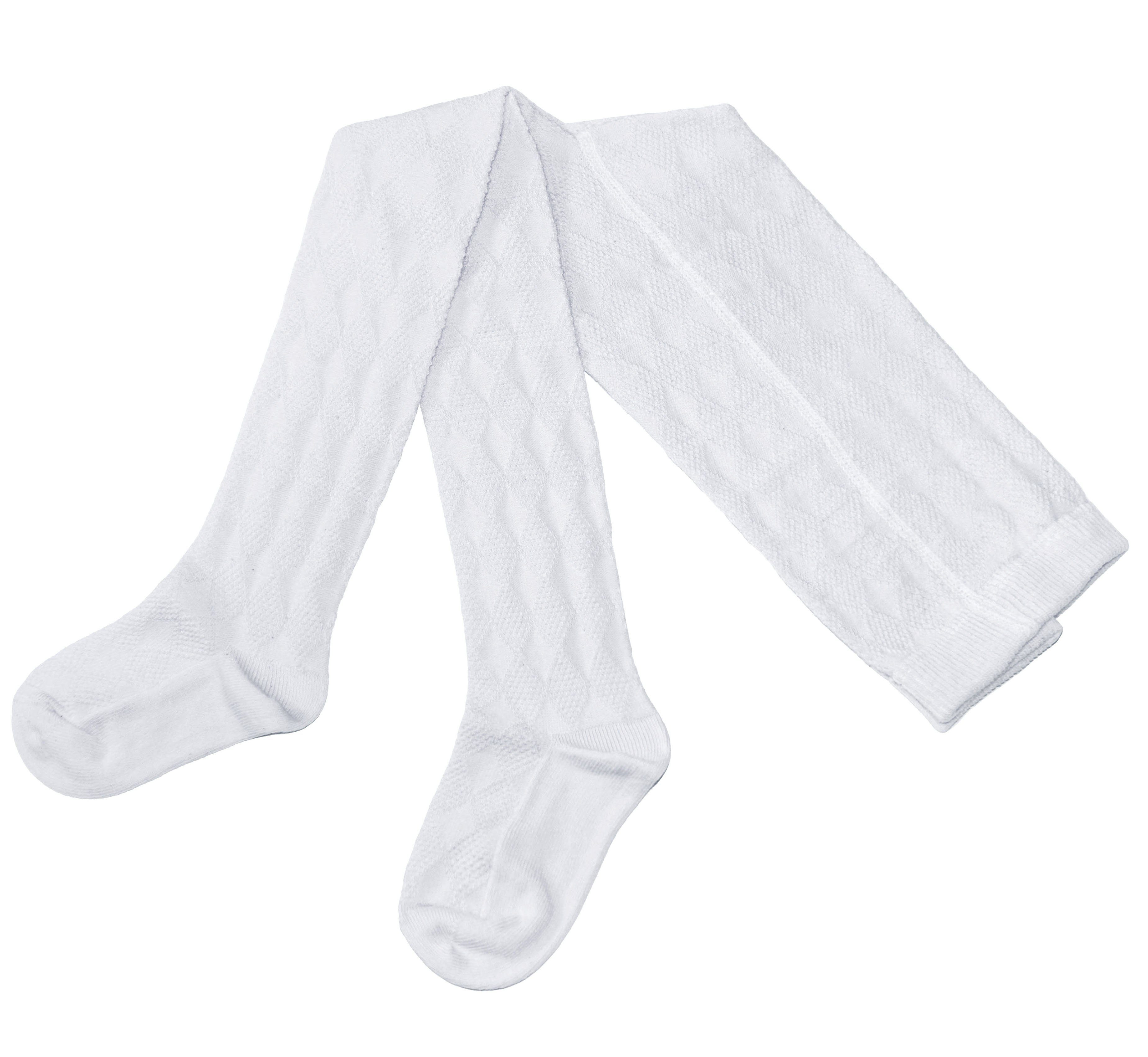 Strickstrumpfhose Kinderstrumpfhosen für Mädchen >>Große Rhombe<< aus Baumwolle