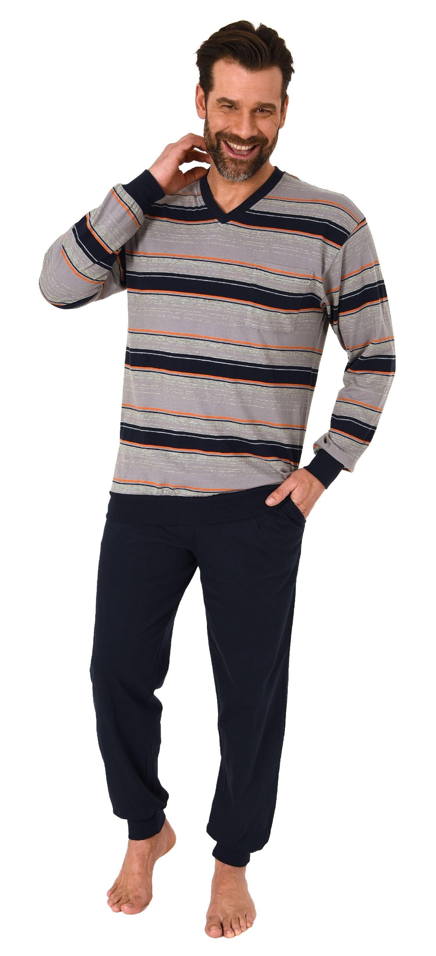 Normann Pyjama Normann Herren langarm Schlafanzug günstig online kaufen