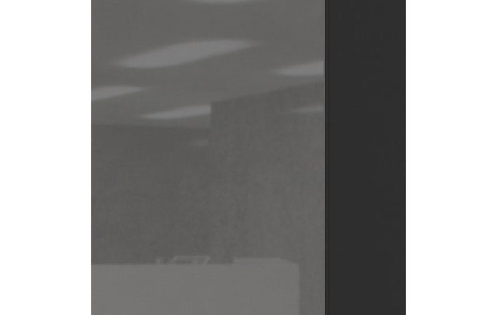 Feldmann-Wohnen Esstisch grau / schwarz Tischplatte ausziehbar Glas HELIO
