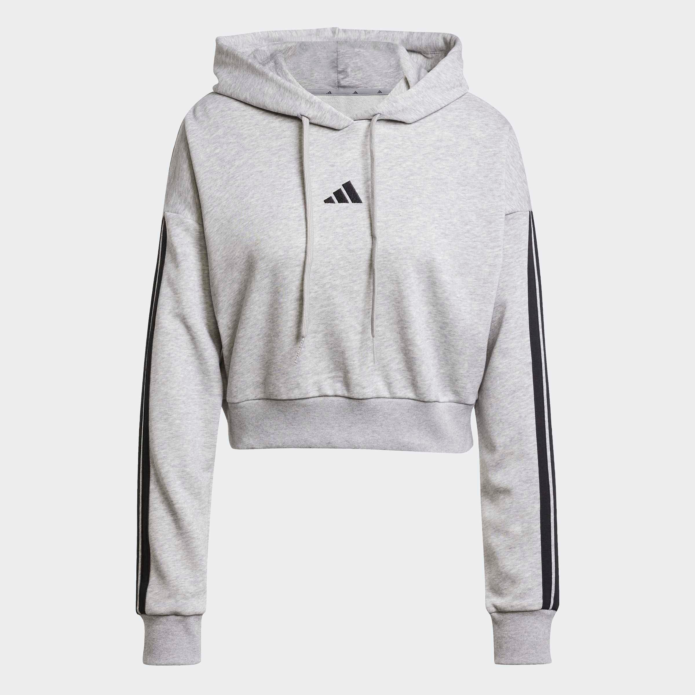 Kapuzensweatshirt ESSENTIALS 3-STREIFEN FRENCH TERRY CROP HOODIE