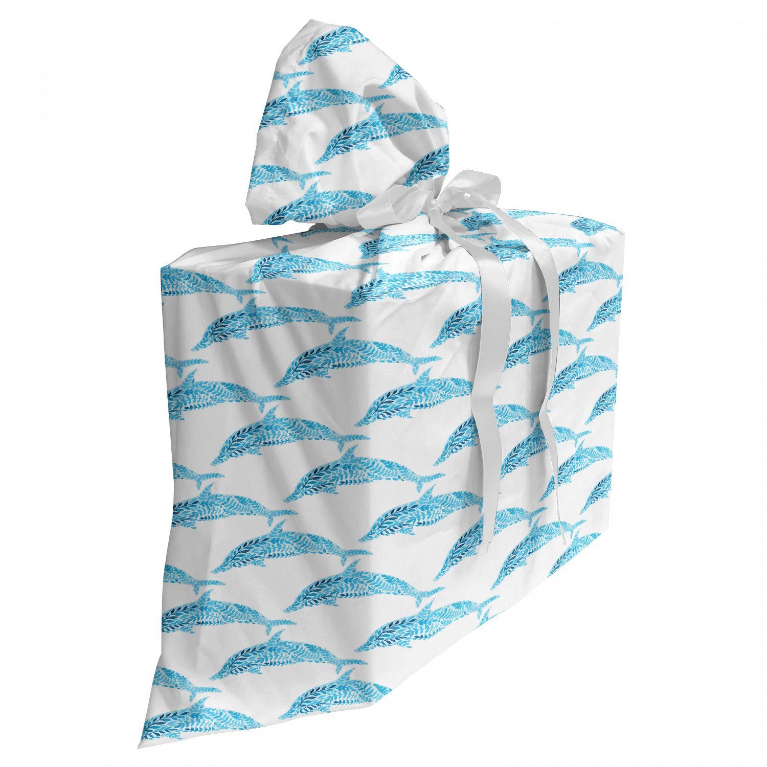 Abakuhaus Geschenkbox 3x Bändern Wiederbenutzbar, Meer Aqua Dolphins Leaves