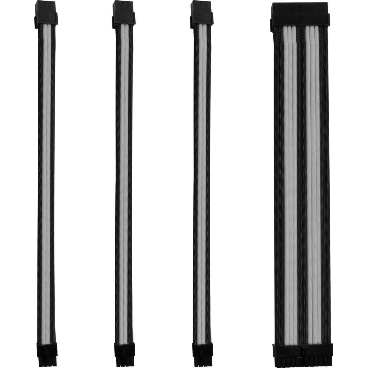 Kabel-Sleeve-Set - Schwarz/Weiß - Computer-Kabel