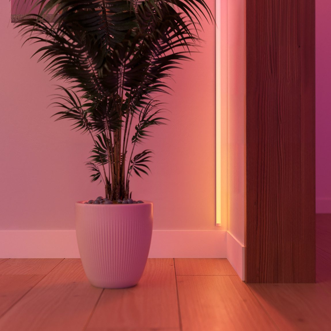 Philips Hue LED Stripe OmniGlow Gradient Premium Lightstrip, Gradient Farbverläufe, App-/Sprachsteuerung, zuschneidbar, Diffusor