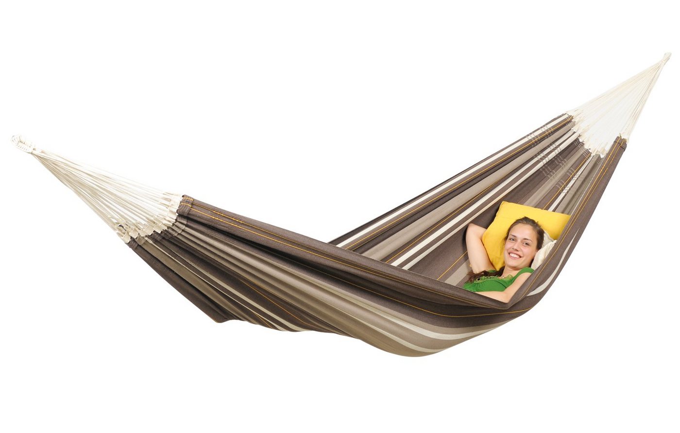 Amazonas Hängematte XXL Paradiso (Liegefläche ca. 250 x 175 cm, Belastbarkeit max. 200 kg), Handgefertigt, aus recycelten Materialien