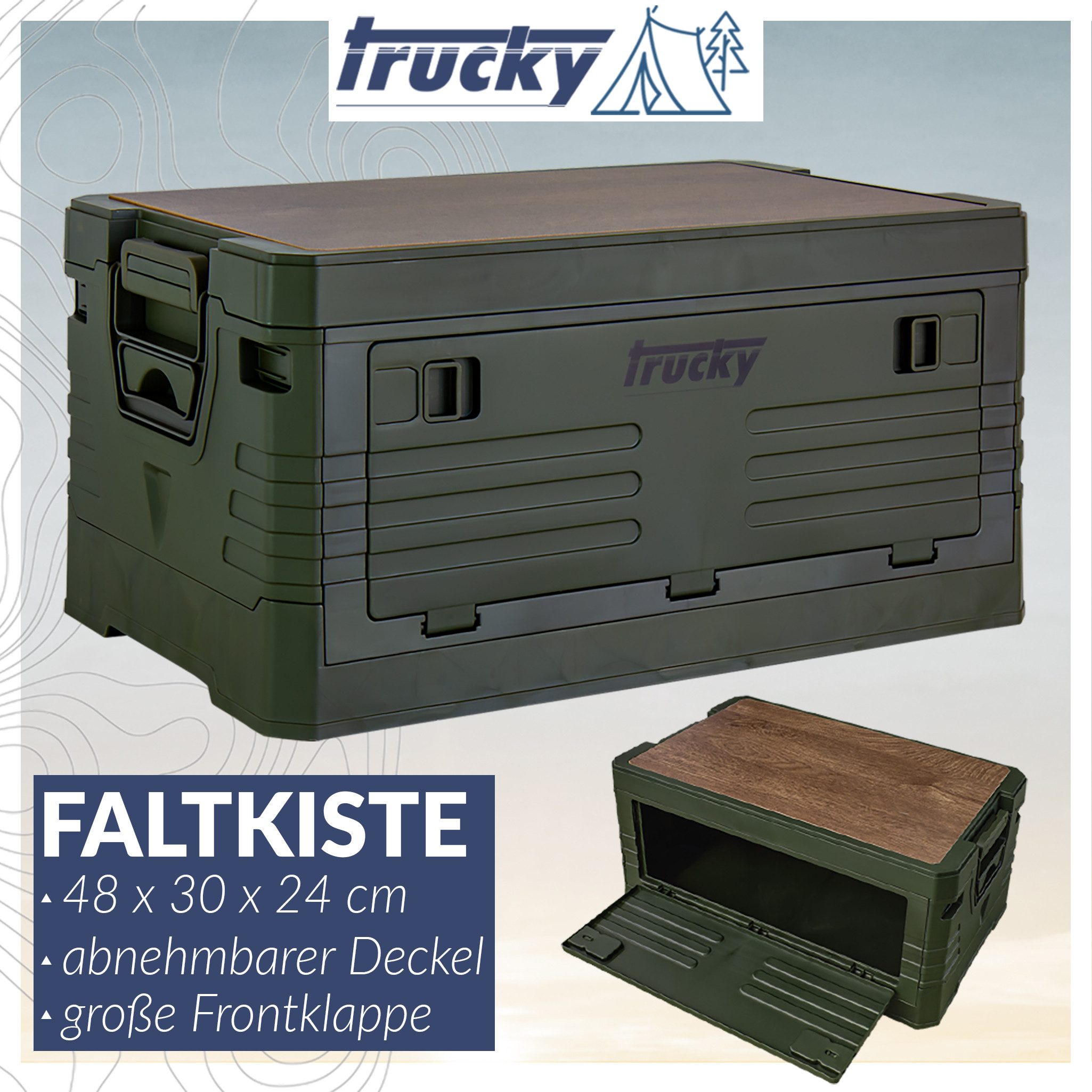 Trucky Faltbox Storage Box Camping Klappbox Klappkiste faltbar Grün Auswahl