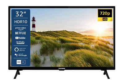 Telefunken XH32G501N LCD-LED Fernseher (80 cm/32 Zoll, HD-ready, Smart TV, HDR, Triple-Tuner, Works with Alexa und Google Assistant, WLAN, Dolby Audio - 6 Monate HD+ gratis)