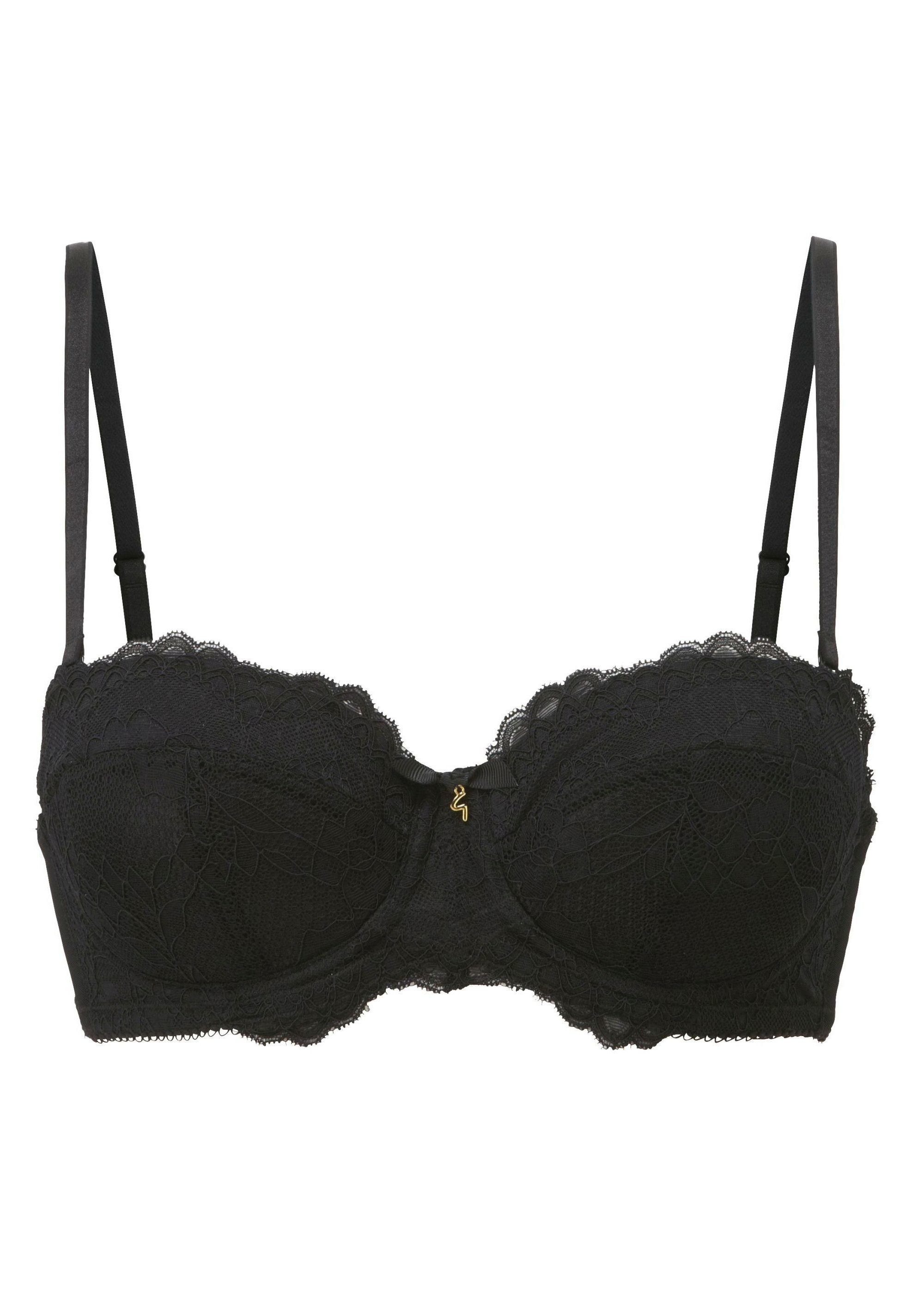 Gossard Spitze/Netz) Push-Up Multiway-BH Black Trägerloser BH (Bandeau 1-tlg., Lace BH,