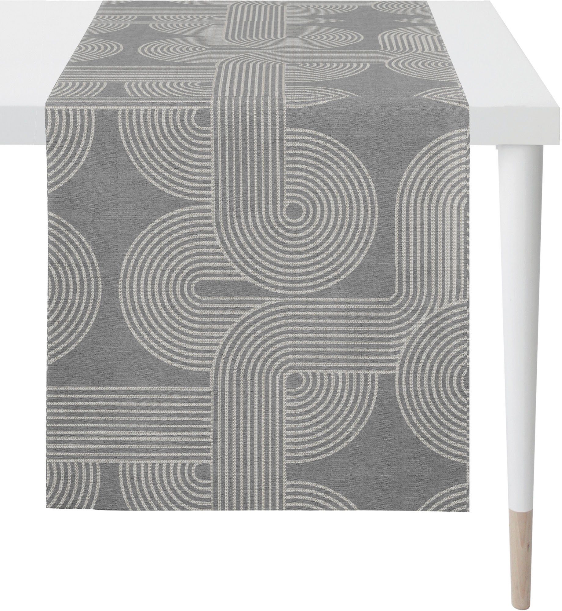 APELT Tischläufer Nova, LOFT STYLE, Jacquard (1-tlg) grau