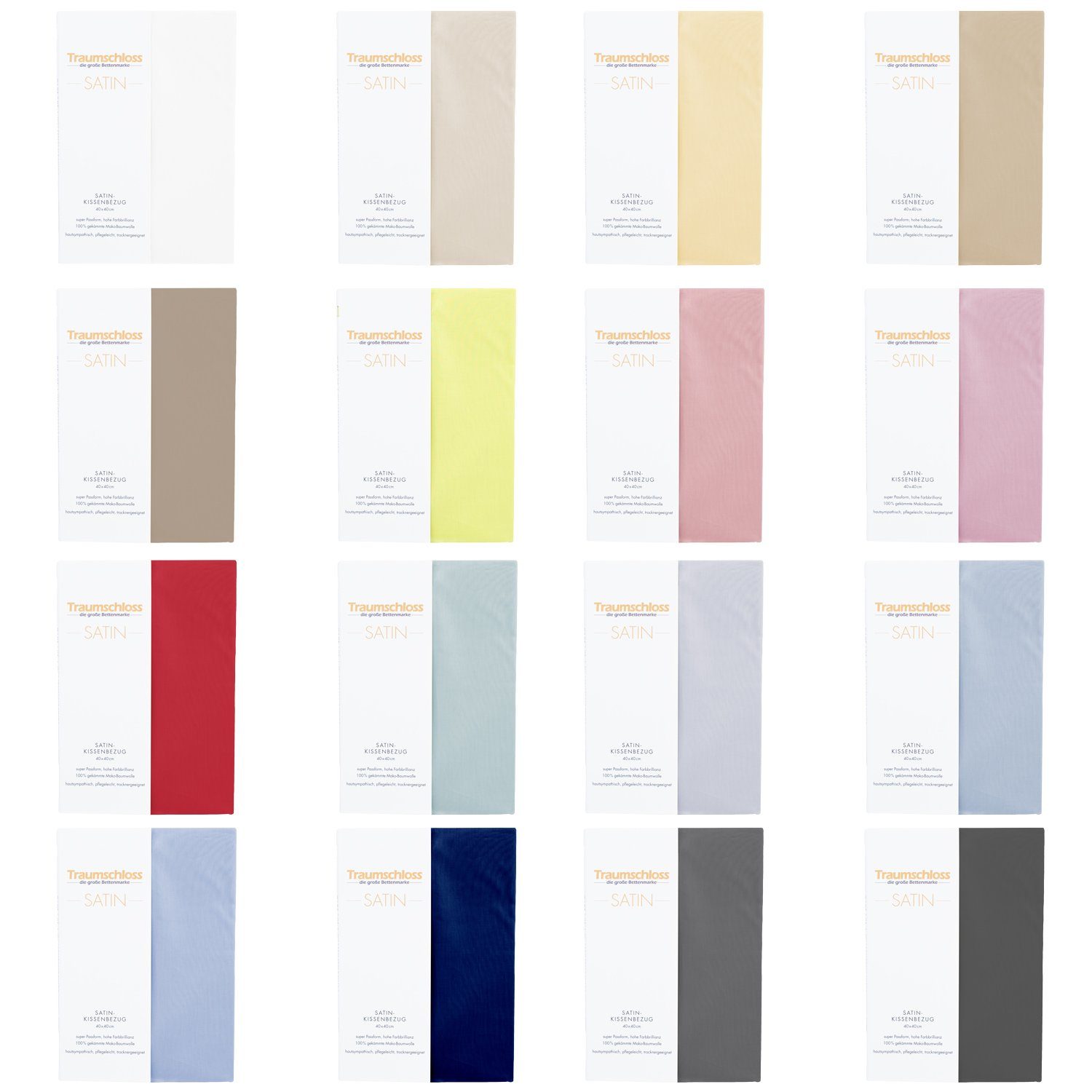 Traumschloss Kissenbezug Mako-Satin, (1 Stück), 100% Mako-Baumwolle, mit Re günstig online kaufen