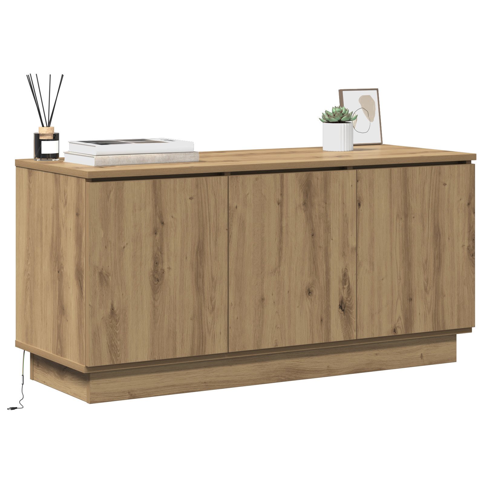 vidaXL TV-Schrank TV-Schrank Massivholz Eiche 100x38x49 günstig online kaufen