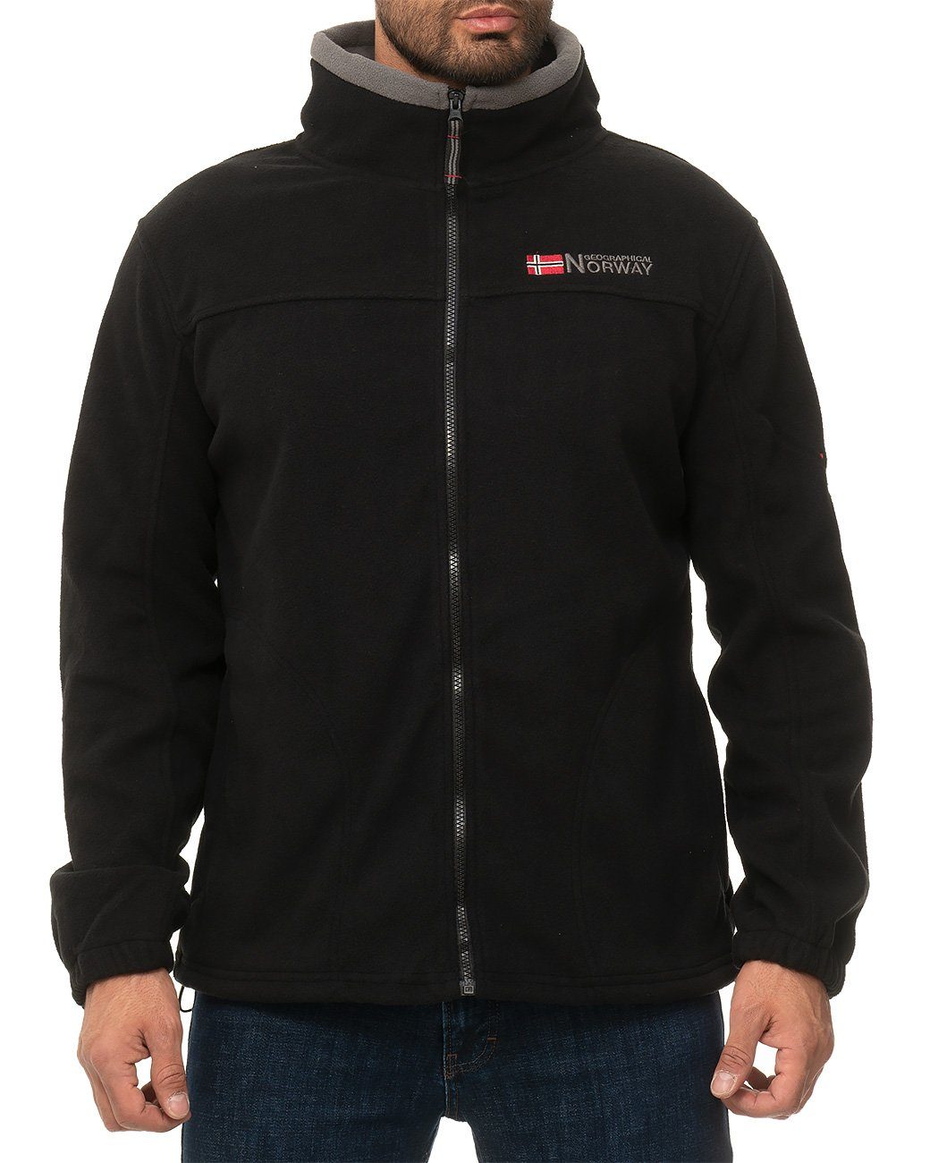 Geographical Norway Fleecejacke Trekking Outdoor Jacke batamazonie mit eingelassener Kapuze