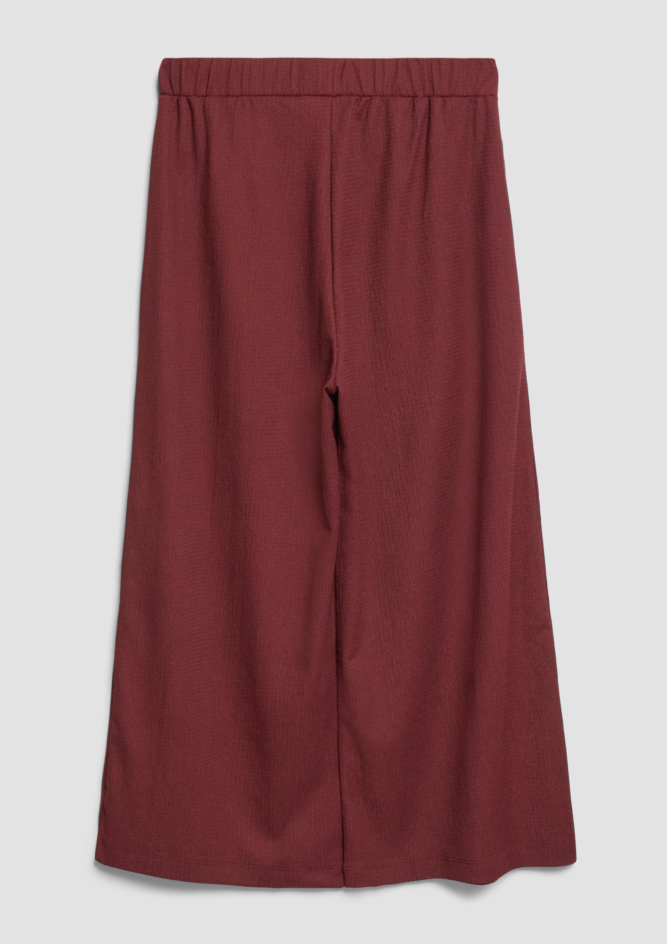 s.Oliver Culotte Hose Strukturierte Culotte mit Falten und Elastikbund