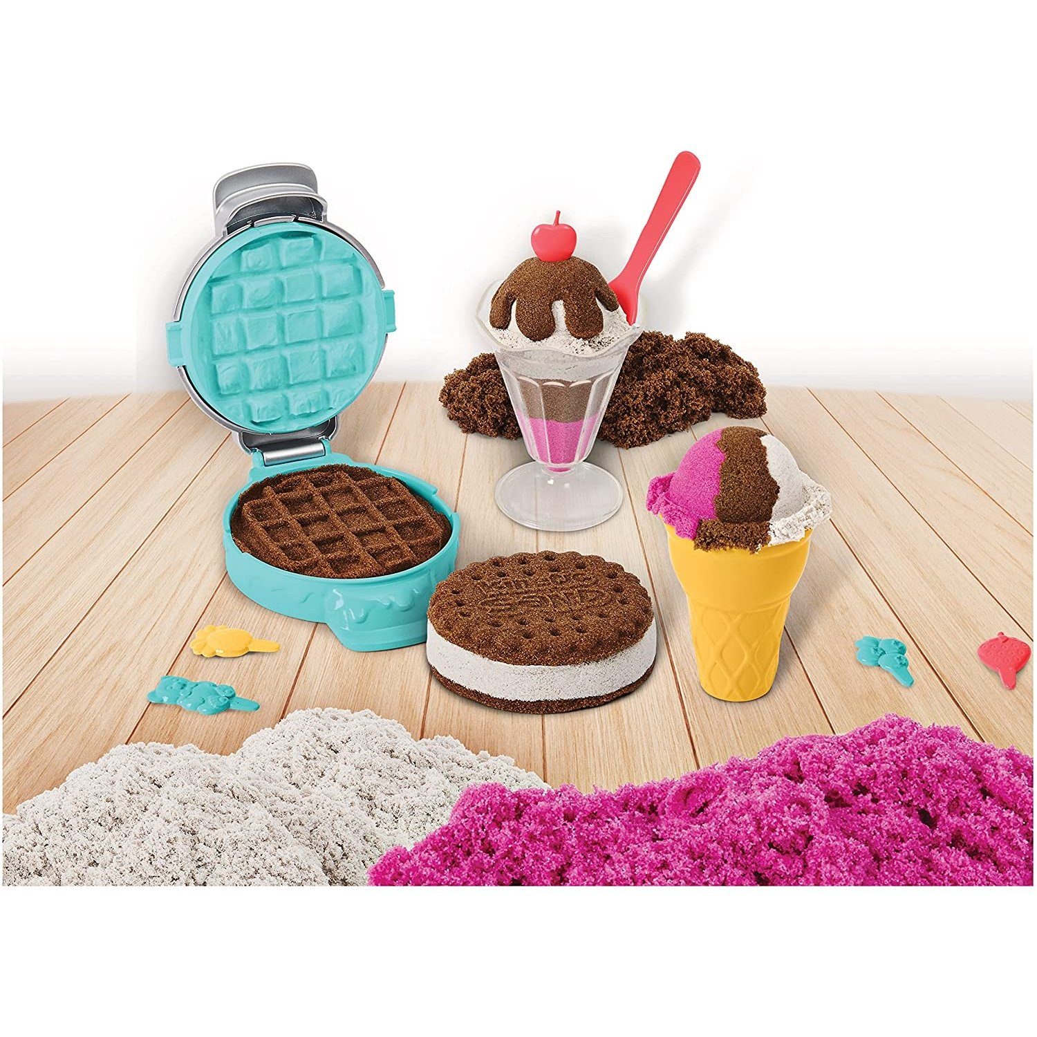 Spin Master Kreativset 6059742 Kinetic Sand Eiscreme Set mit Duftsand