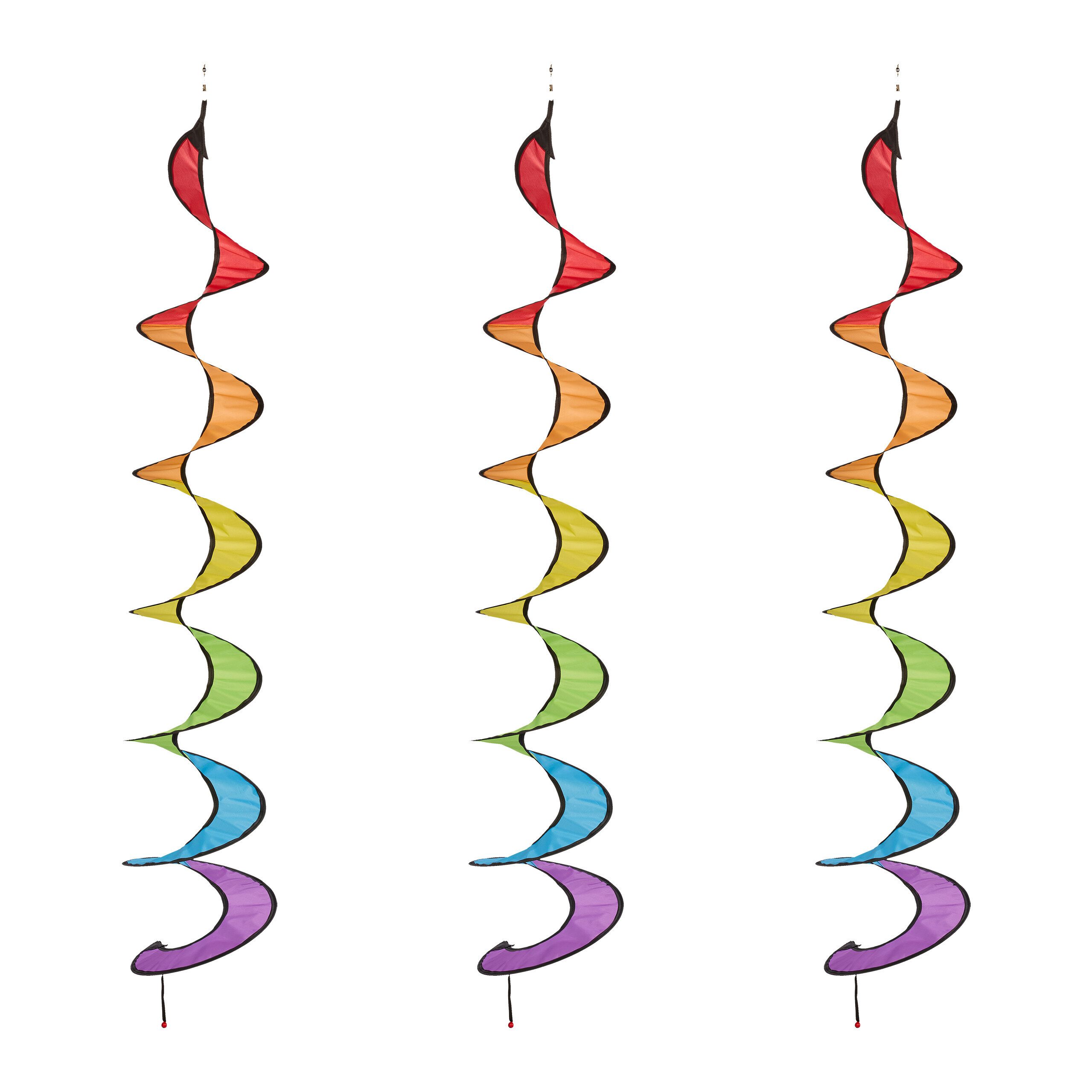 relaxdays Windrad Buntes Windspiel im 3er Set (3 St., 3er Set)