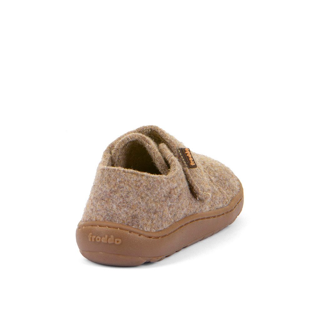 froddo® BAREFOOT WOOLY Hausschuh barfoot Klettschuh für zu Hause, Kindergartenschuh mit Wollfutter