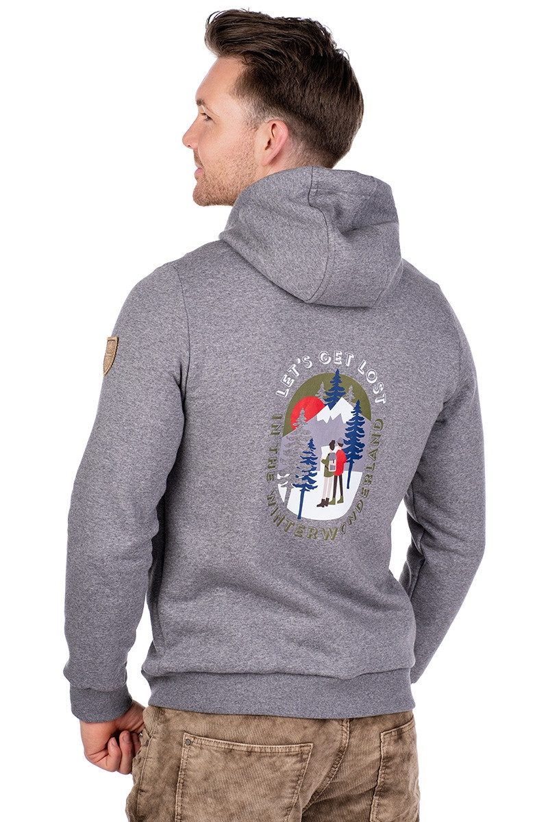 Almgwand Outdoorjacke Sweatjacke Herren - BACHERALM - grau