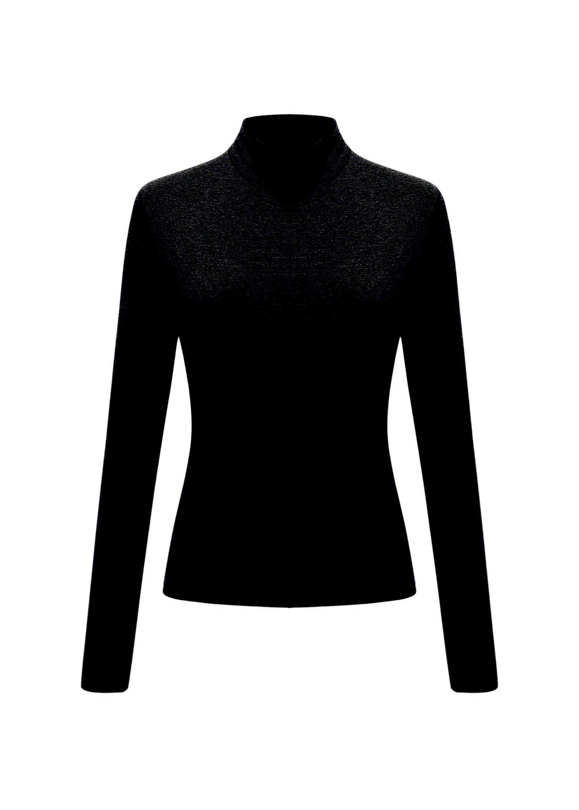 SASSYCLASSY Langarmshirt Langarmshirt Damen mit Rollkragen Elegant Figurbet günstig online kaufen