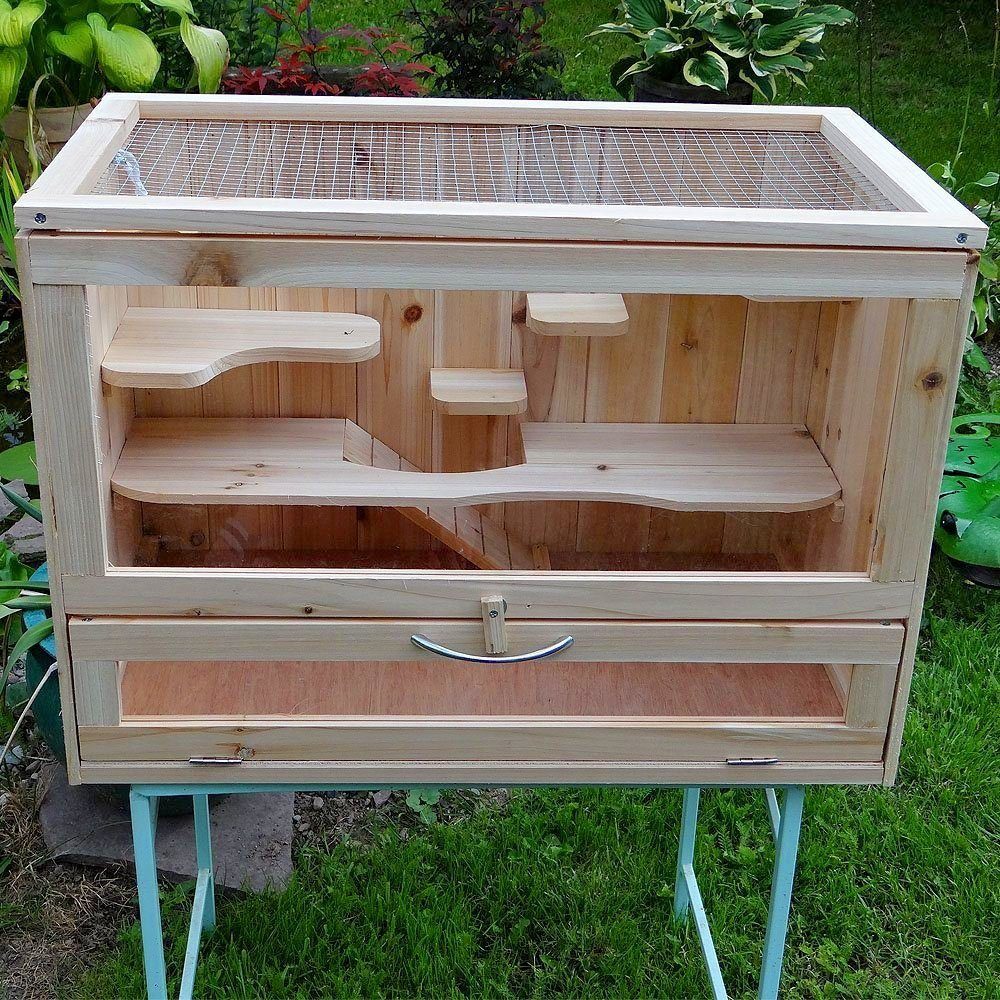 Melko Kleintierkäfig Kleintiergehege Kleintierkäfig Stall Holz Freilauf Nag günstig online kaufen