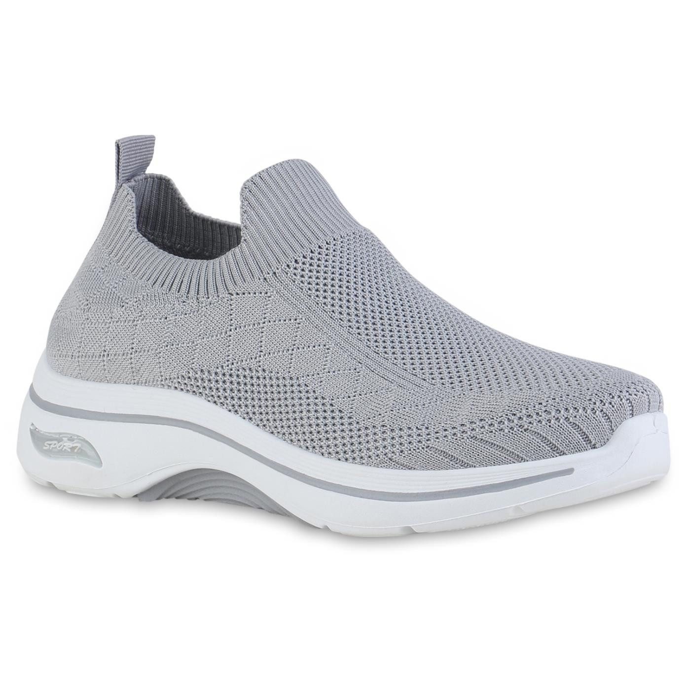 VAN HILL 841625 Laufschuh Damen Slip Ons Sportschuhe Sportliche Strick Prof günstig online kaufen