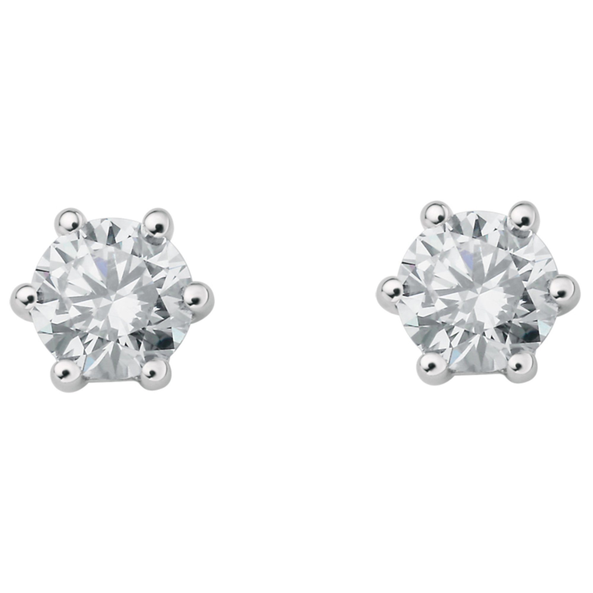 ELEMENT aus Ohrringe Platin 0.4 Damen ct Diamant Schmuck Paar Platin, 950 ONE Brillant Ohrstecker Ohrhänger