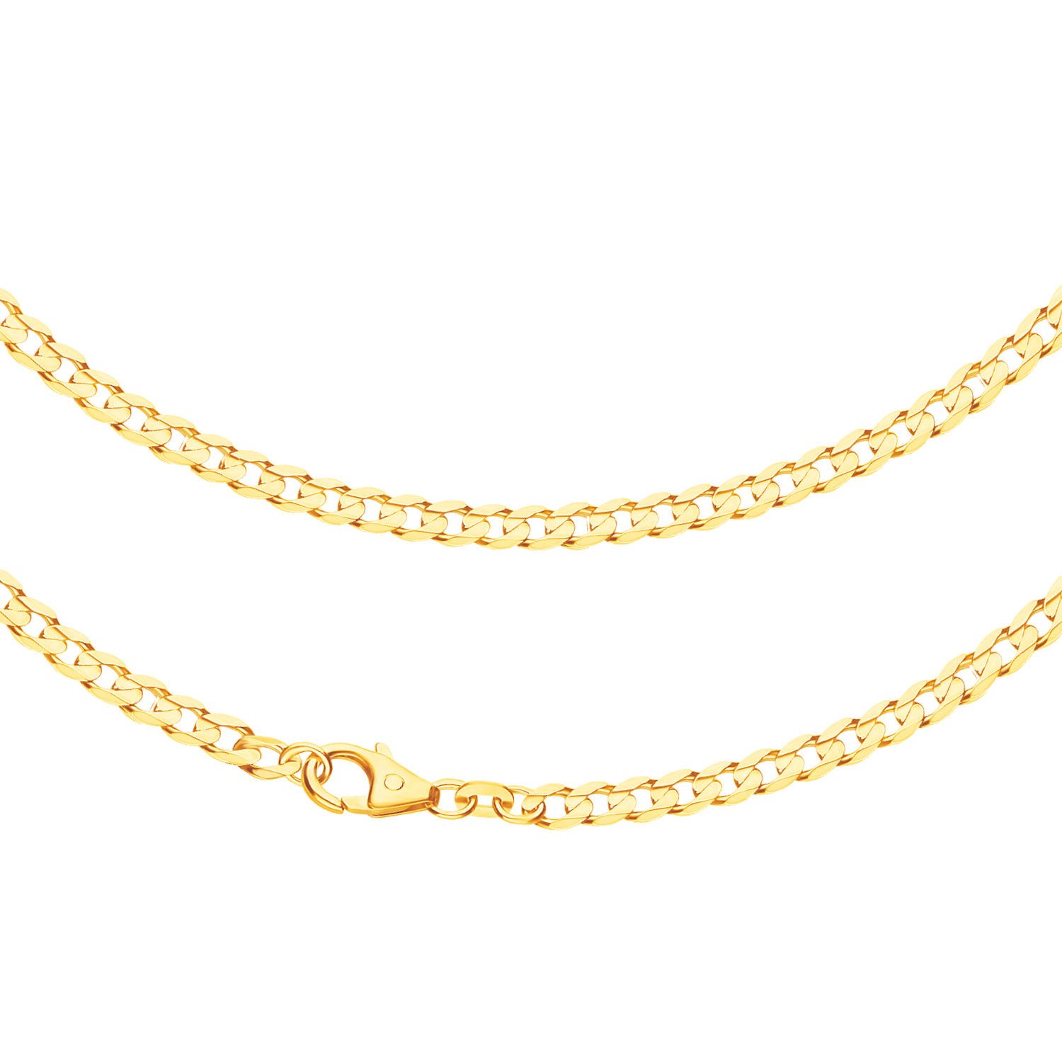 Goldkette JB Edle Goldkette Panzerkette 585 - 14 K Gold 3,9 mm 45 cm