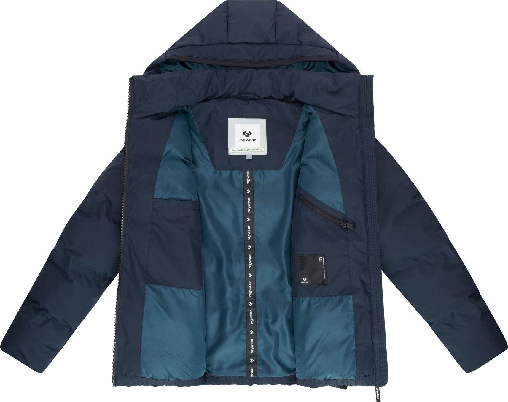 Ragwear Winterjacke Norgos Winter Steppjacke mit Kapuze
