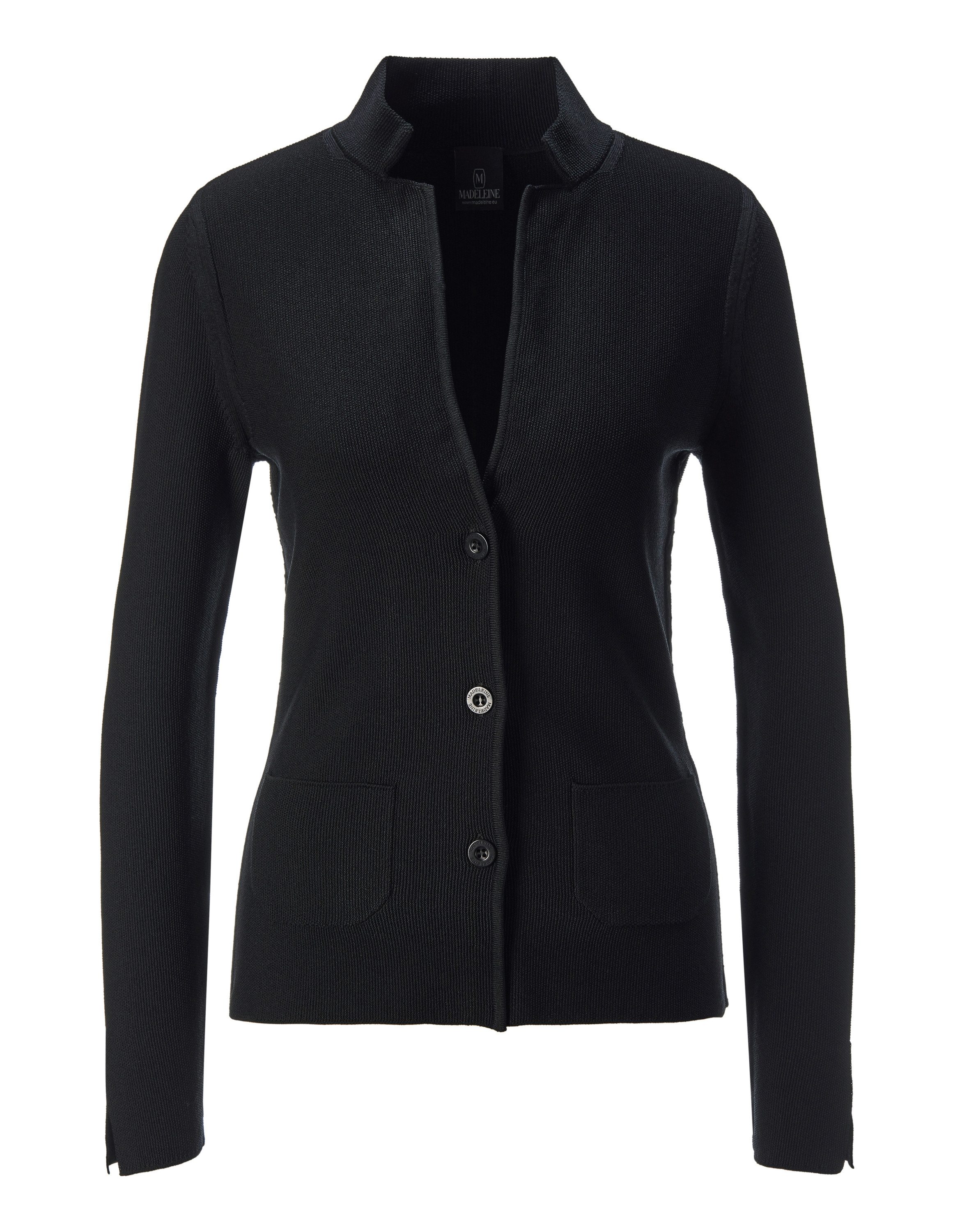 Strickjacke Schlanker Strickblazer mit langen Ärmeln