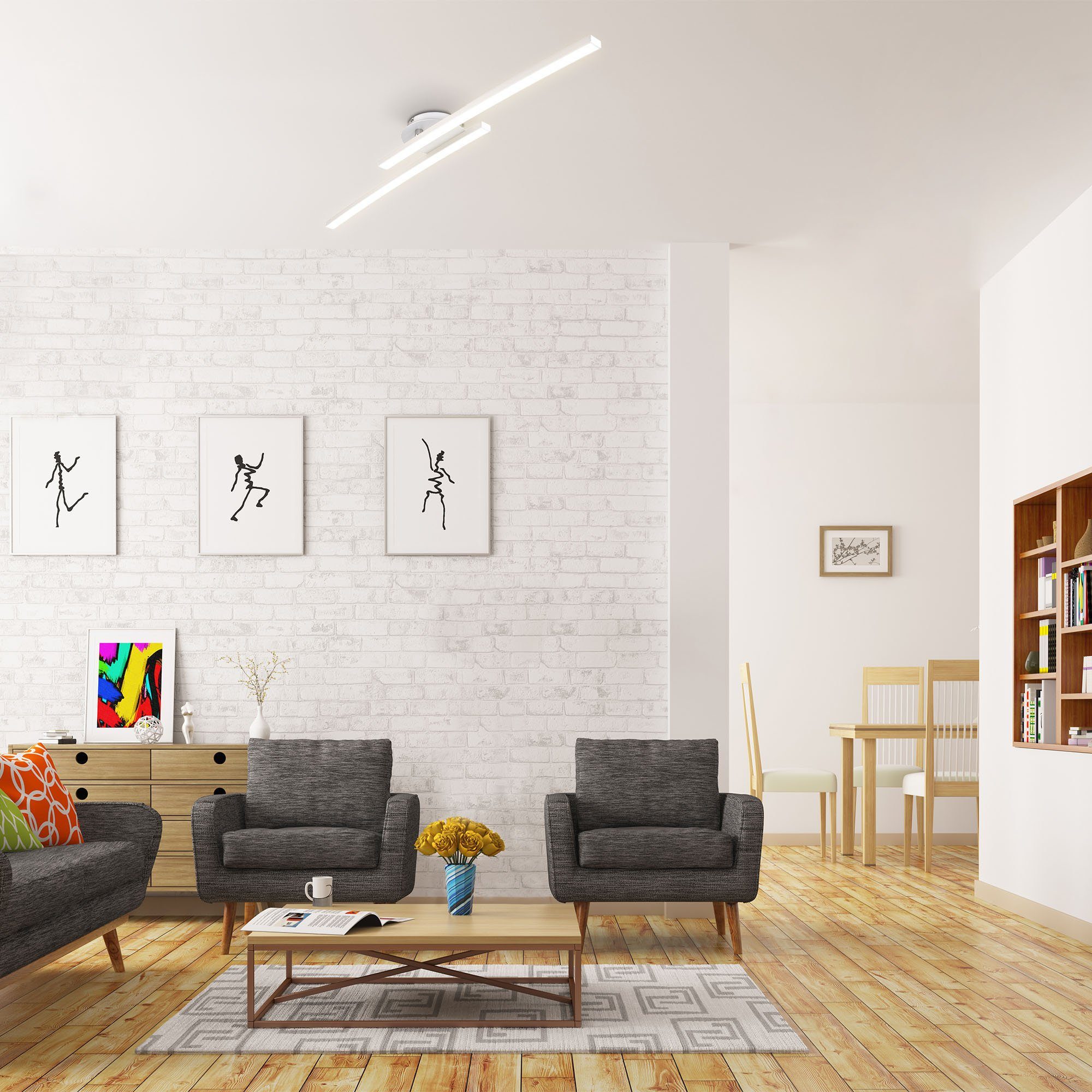 B.K.Licht LED Deckenleuchte BK_DL1488 Deckenlampe, 12W, 3000K warmweißes Li günstig online kaufen