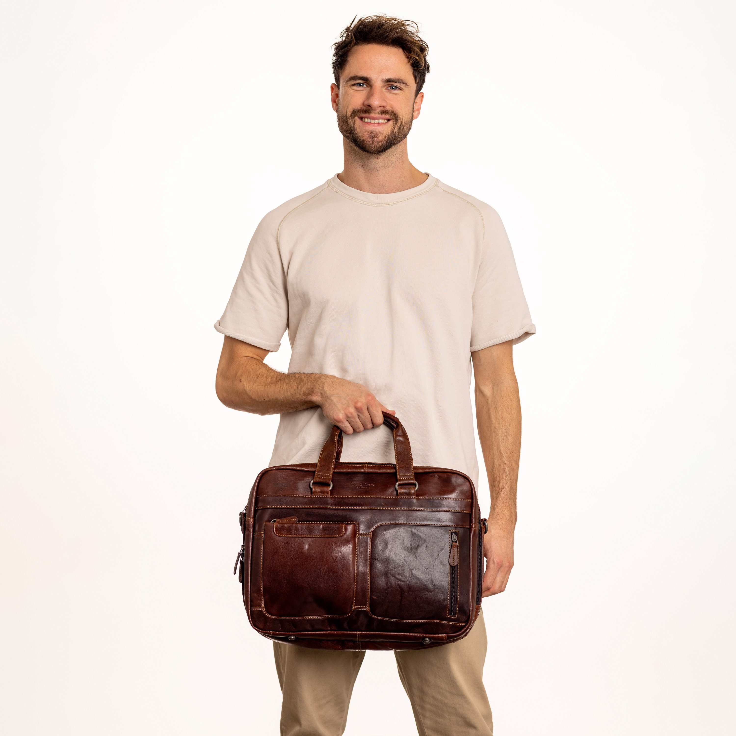 Gusti Leder Umhängetasche Gusti Leder messenger bag Ripley Trolley strap (1-tlg)
