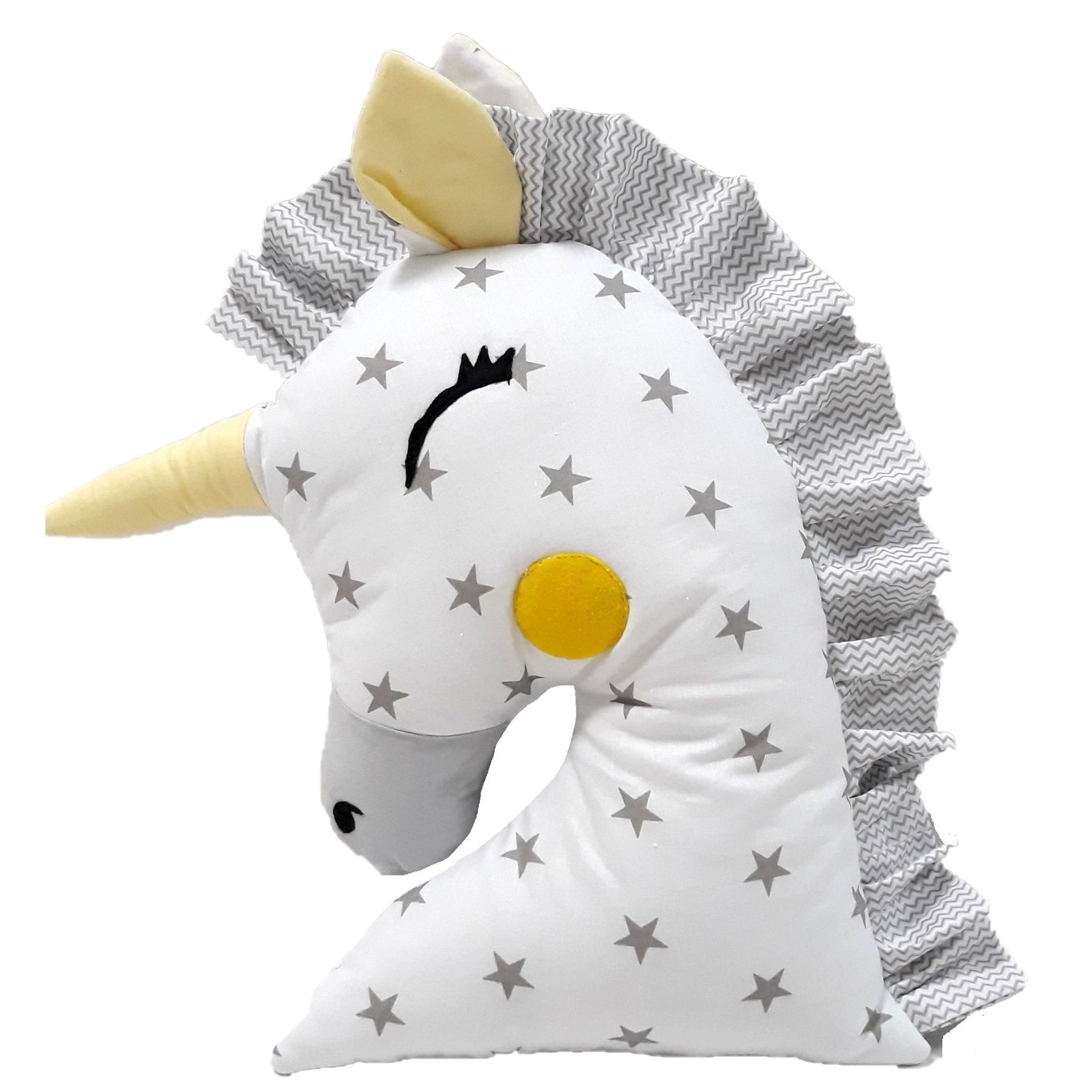 Babymajawelt Декоративні подушки Kuschelkissen Einhorn weiss Tiere 55cm Kinderkissen Kuscheltier 4352, Besonders Niedlich, Eyecatcher, Made in EU